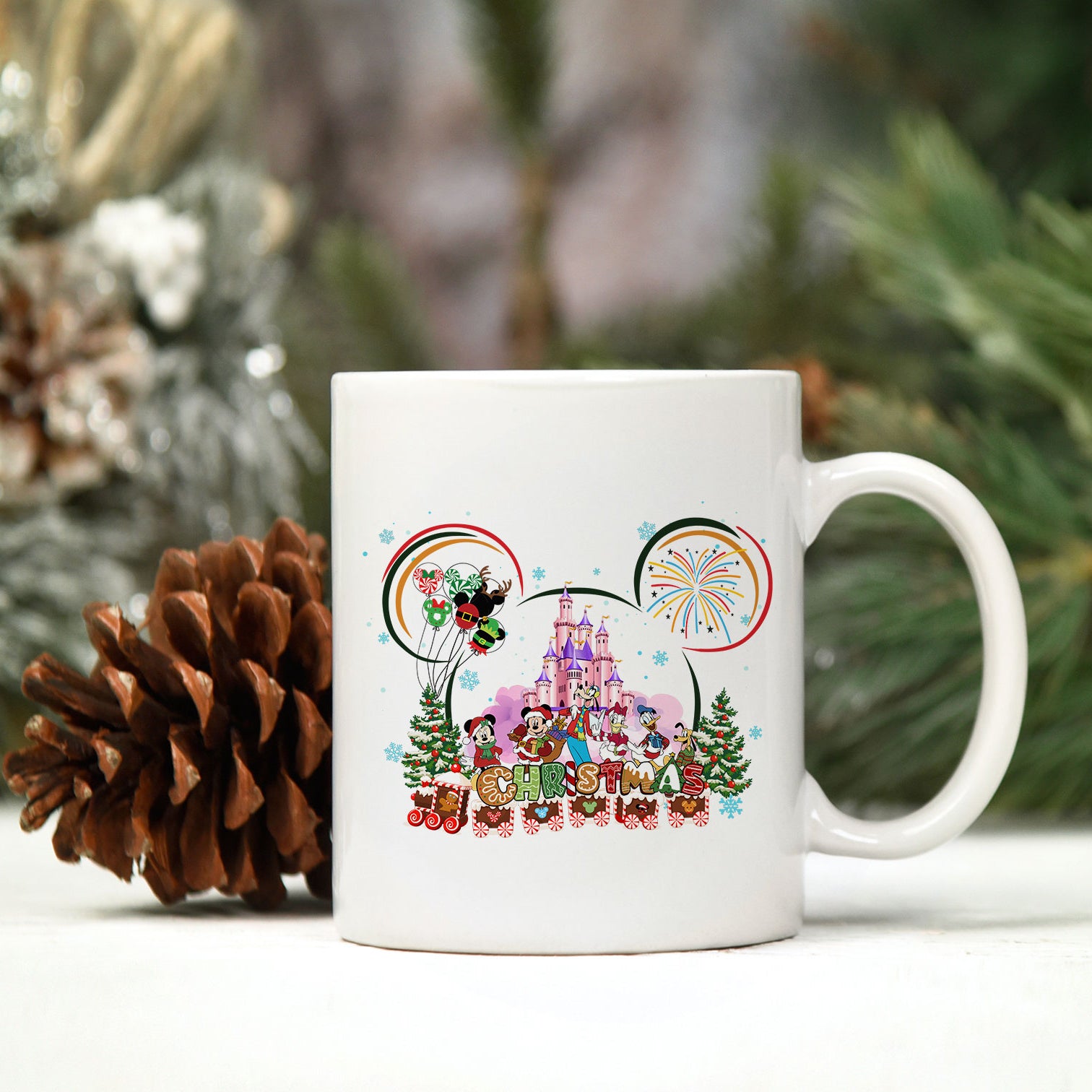 Family Disney Christmas PNG, Disney Christmas PNG File.