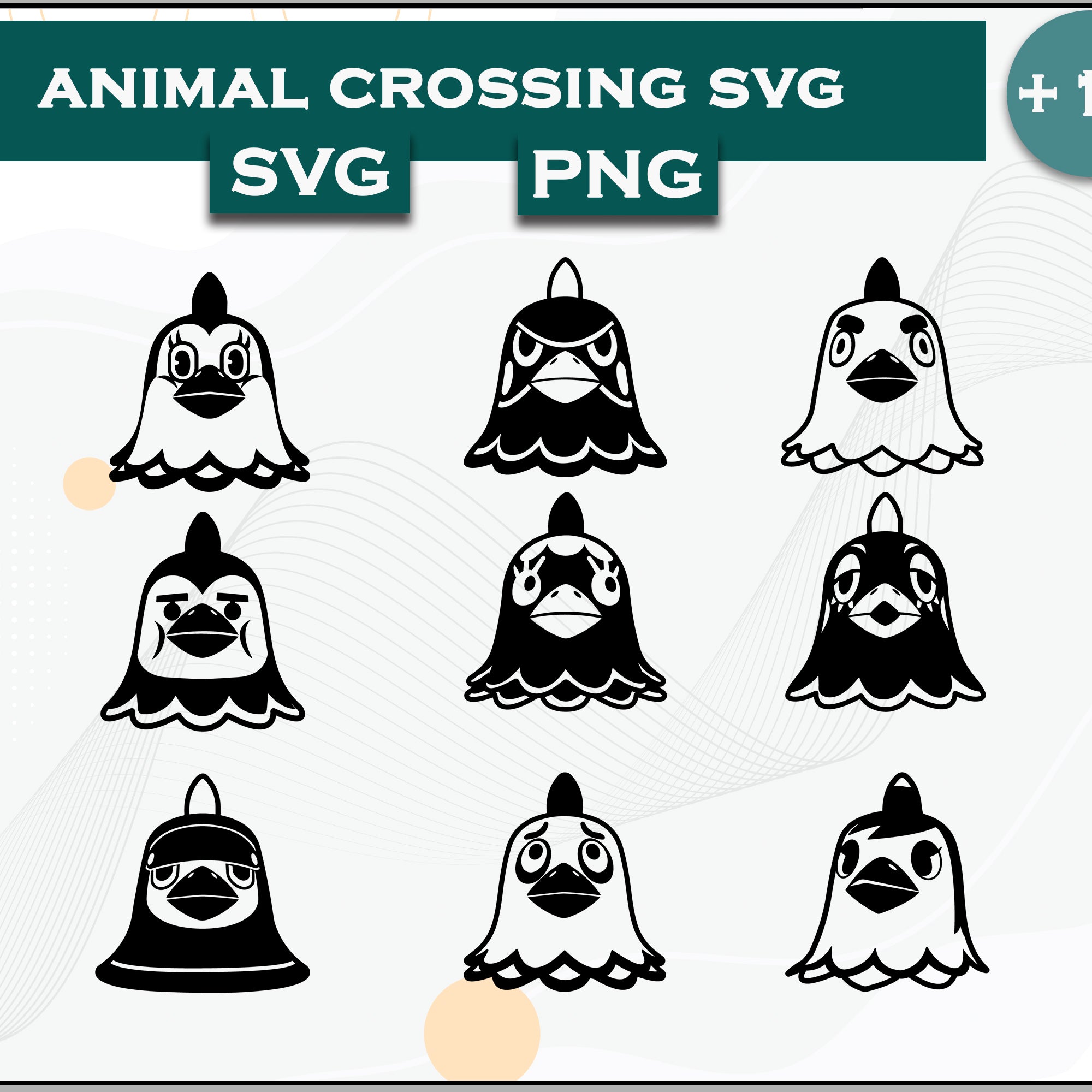 18+ Chicken Svg Bundle, Animal Crossing Svg Bundle, Animal Crossing Svg, Cartoon svg, png digital file