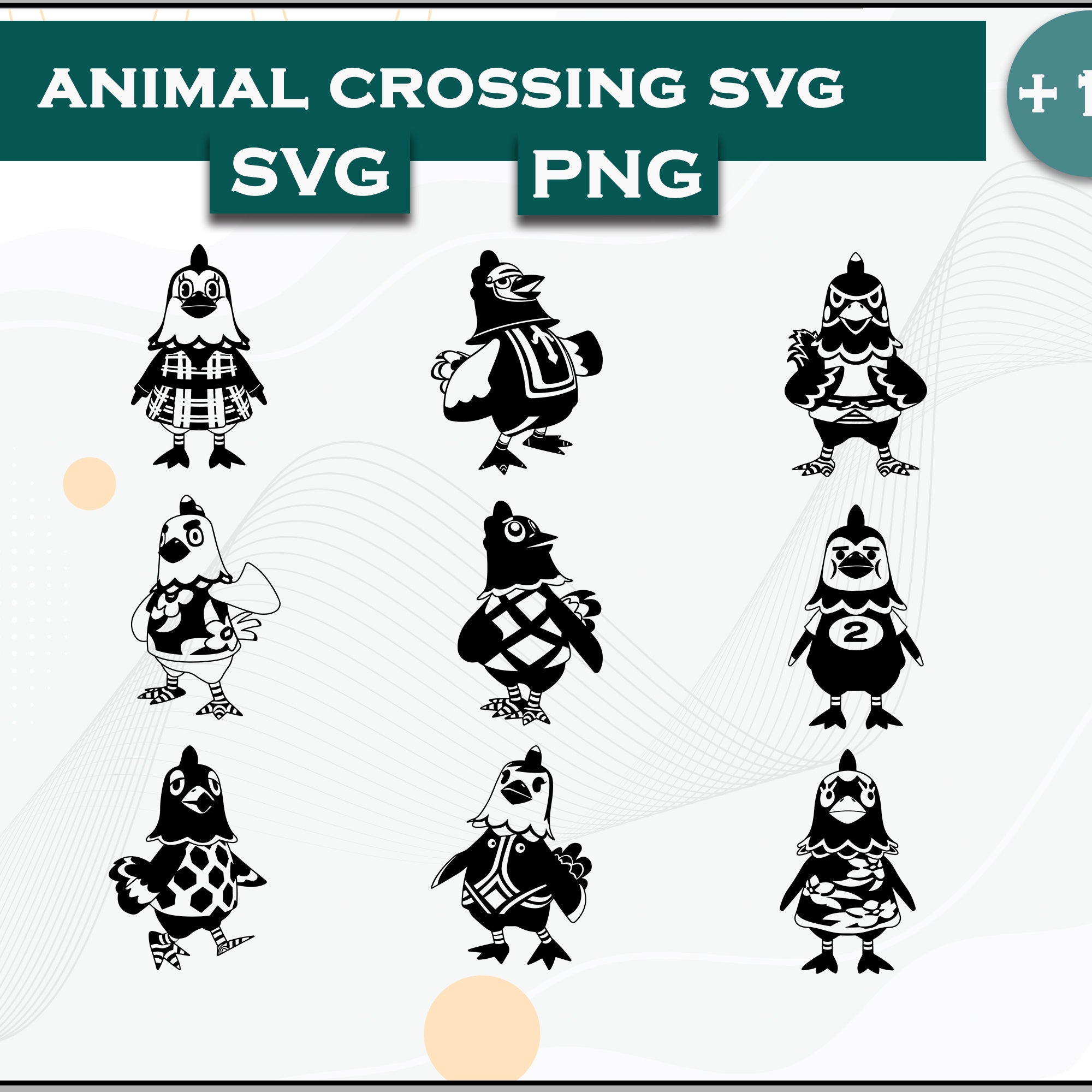 18+ Chicken Svg Bundle, Animal Crossing Svg Bundle, Animal Crossing Svg, Cartoon svg, png digital file