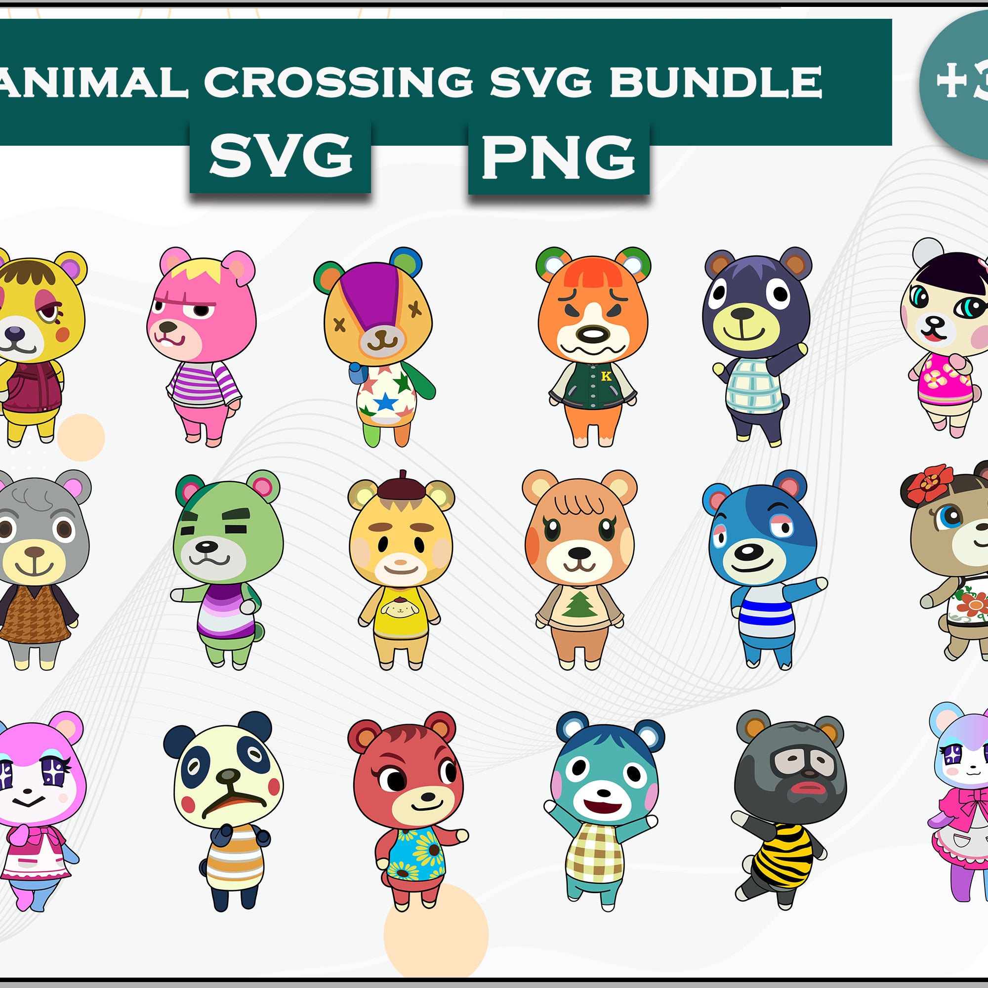 36+ Cub Svg Bundle, Animal Crossing Svg Bundle, Animal Crossing Svg, Cartoon svg, png digital file