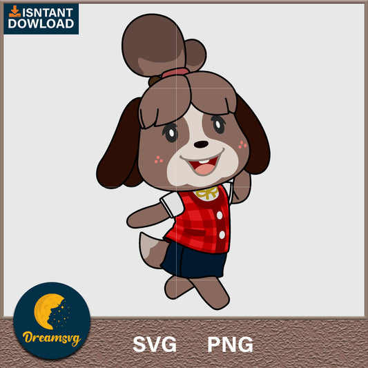Digby mae Animal Crossing Svg, Animal Crossing Svg, Animal Crossing Png, Cartoon svg, svg, png digital file