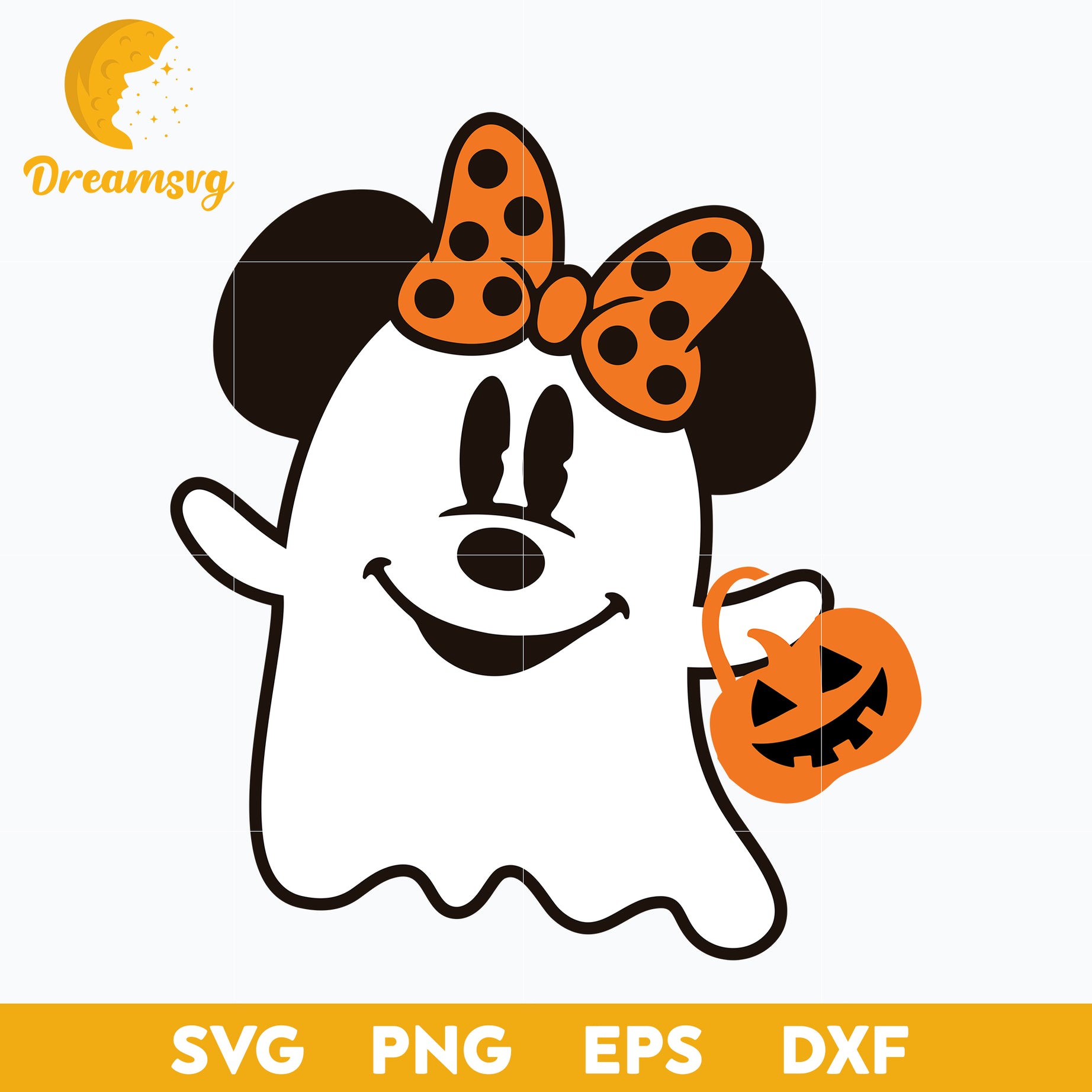 Minnie Ghost  Halloween Svg, Mickey Halloween Svg, Mickey Svg, Halloween Svg, png, dxf, eps digital file.