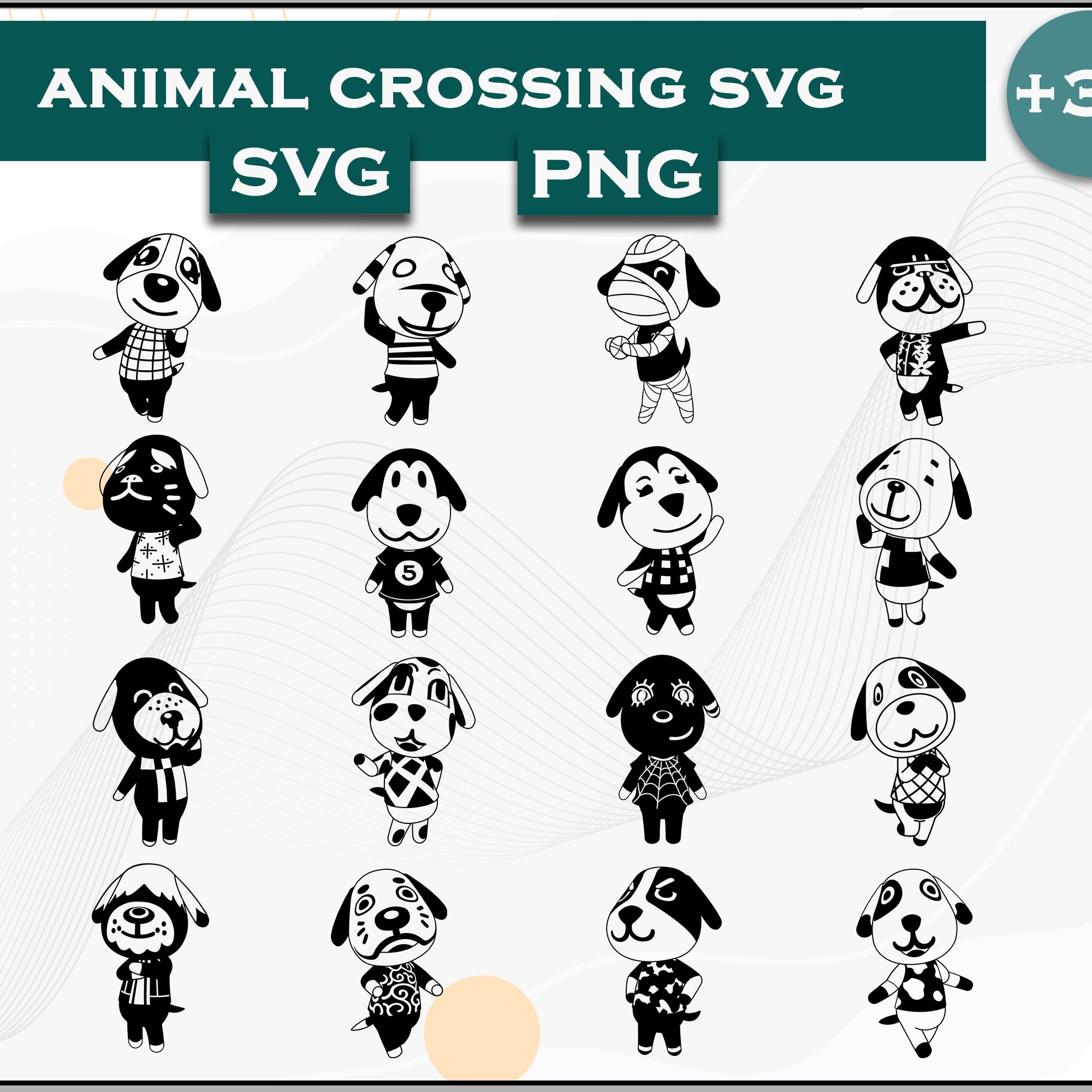 32+ Dogs Svg Bundle, Animal Crossing Svg Bundle, Animal Crossing Svg, Cartoon svg, png digital file