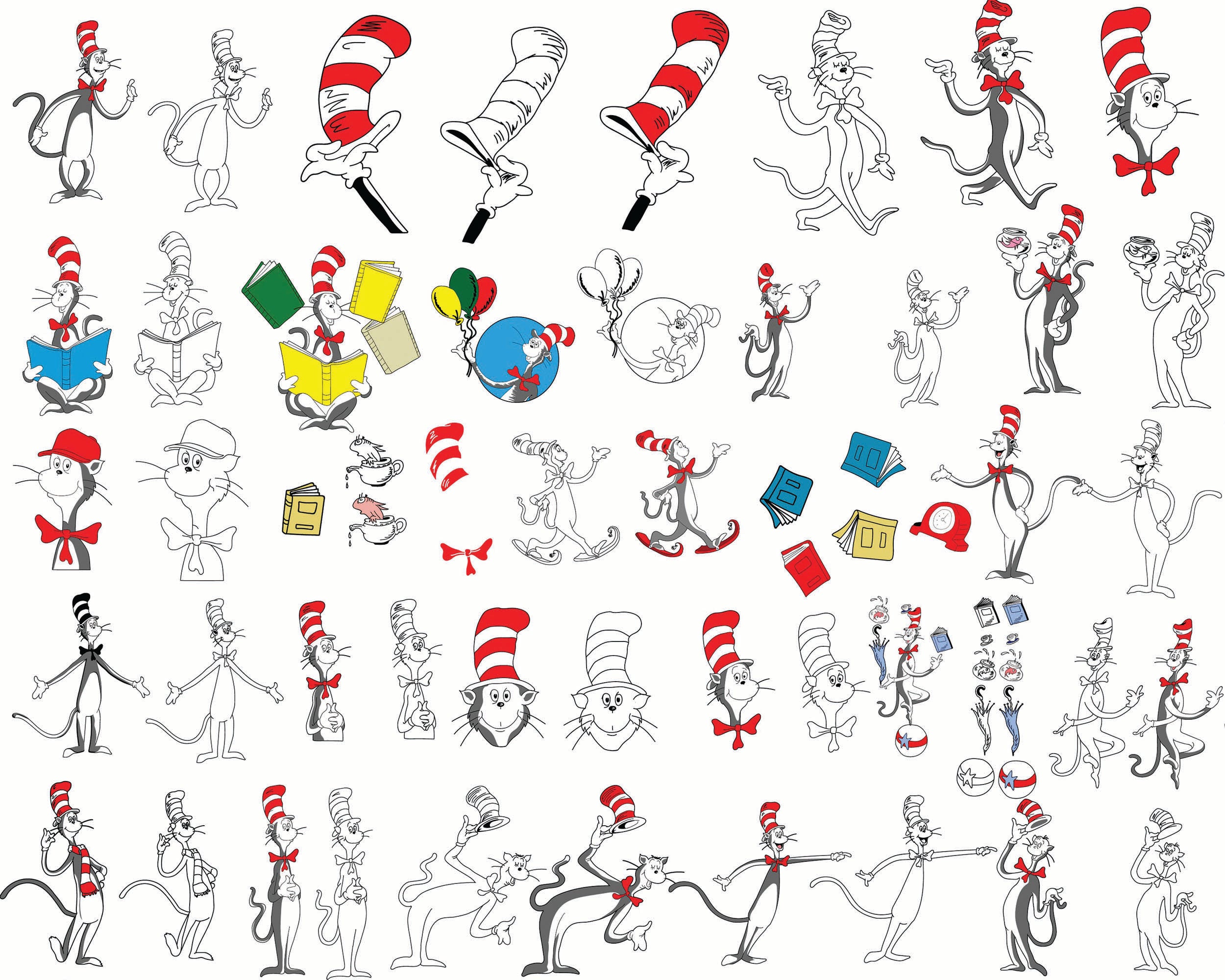 Dr seuss bundle svg, dr seuss svg, dr seuss quotes svg, png, dxf, eps digital file