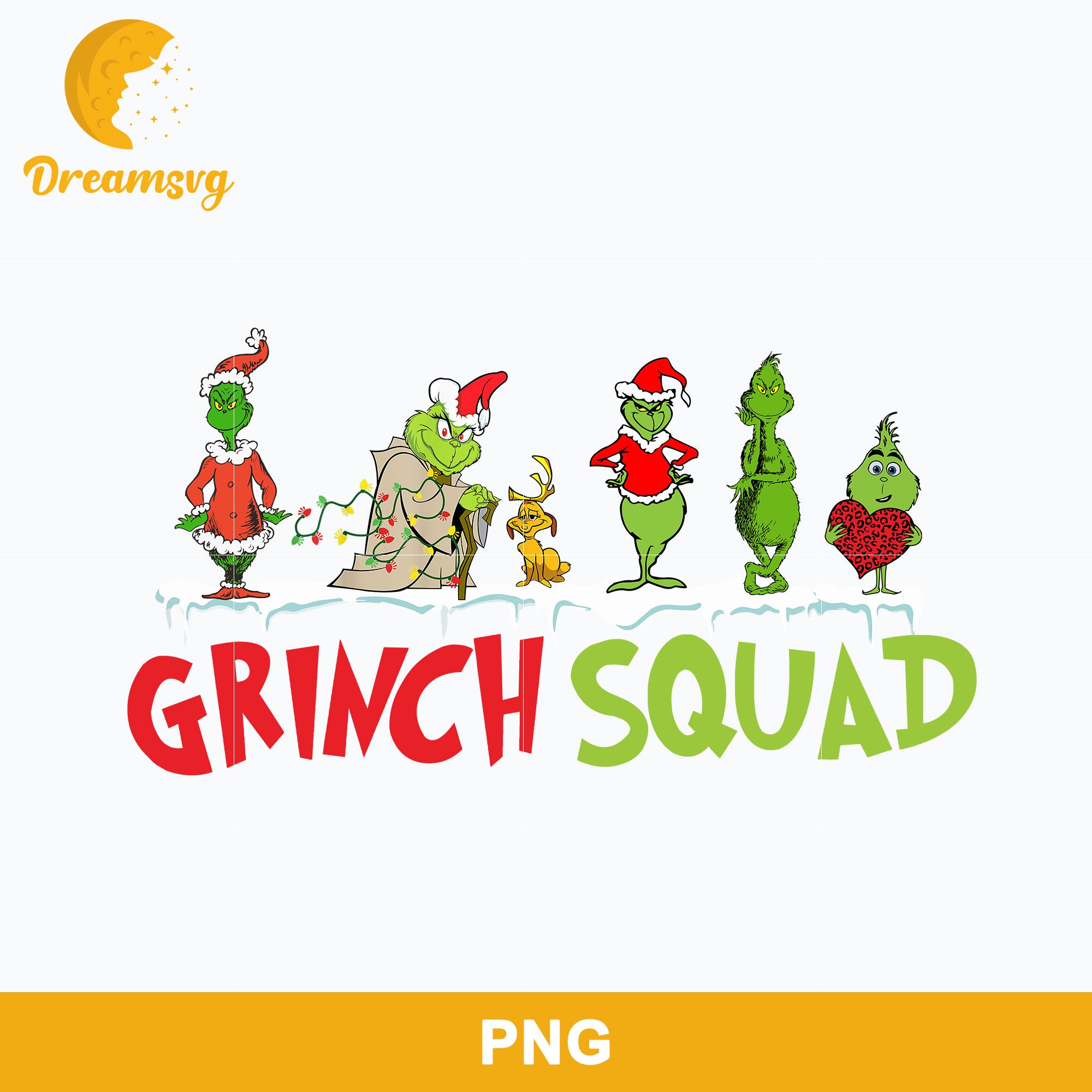 Grinch Squad PNG, The Grinch Christmas PNG.