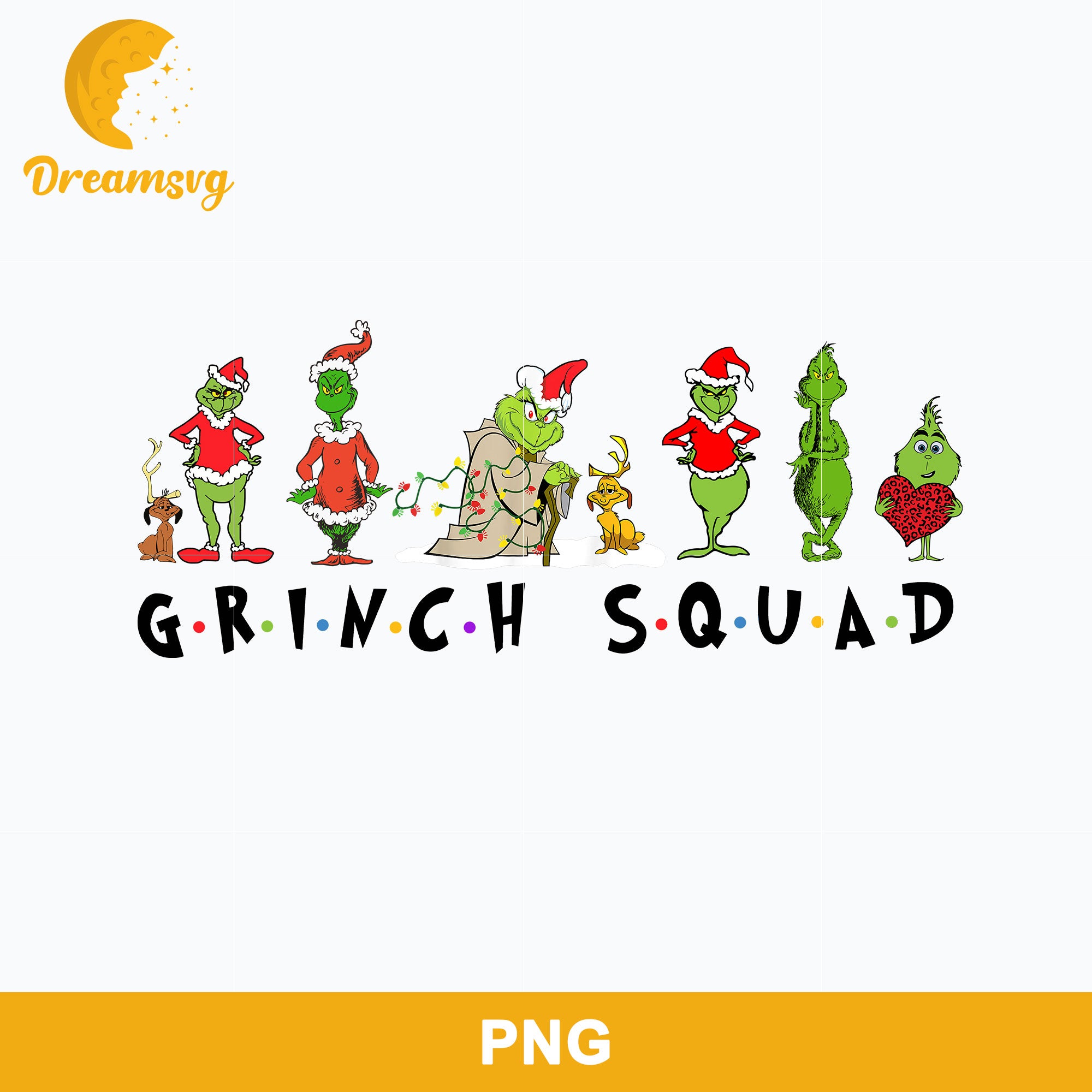 Squad Team The Grinch Christmas PNG, Grinch Christmas PNG File