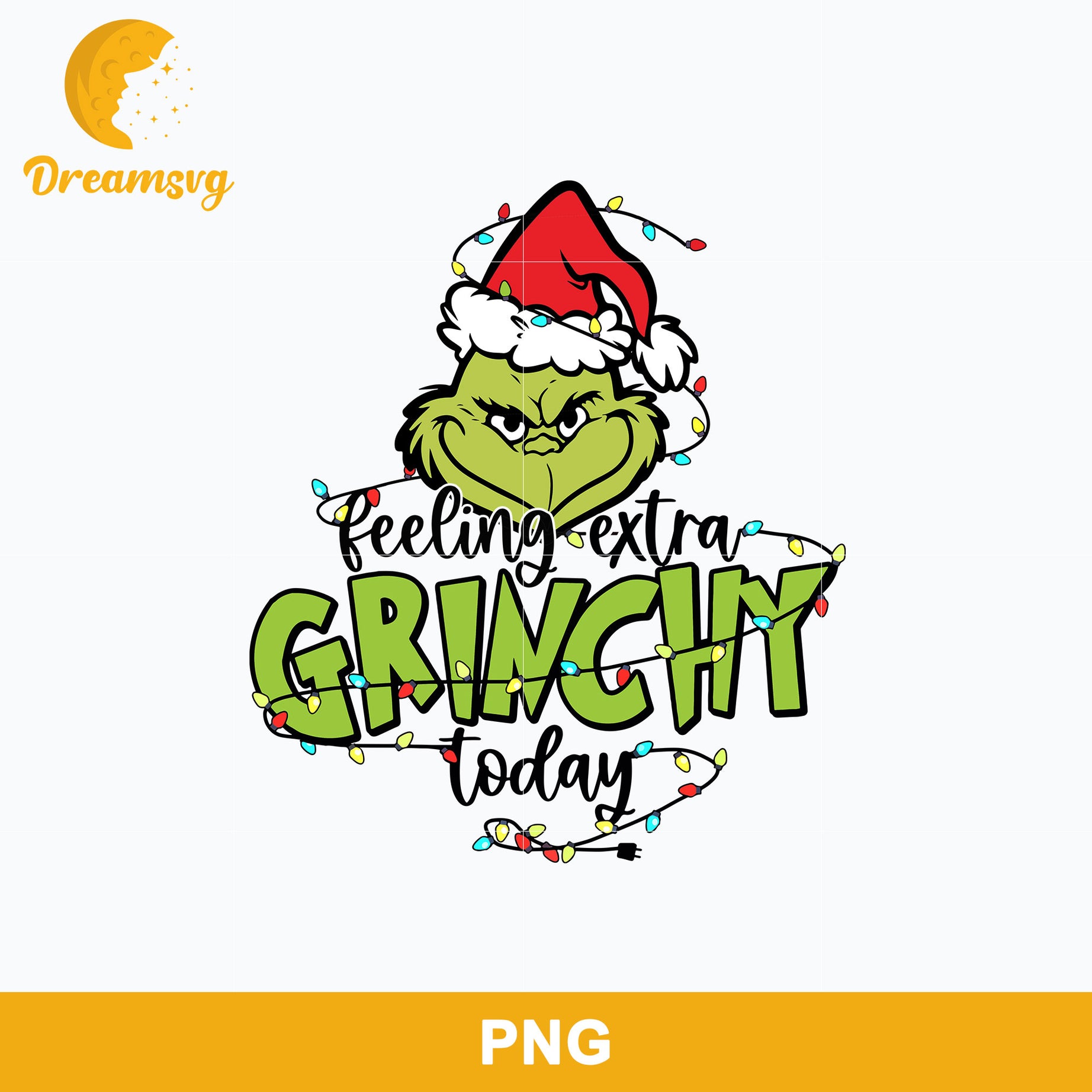 Feeling Extra Grinchy Today Grinch Christmas Santa Hat PNG