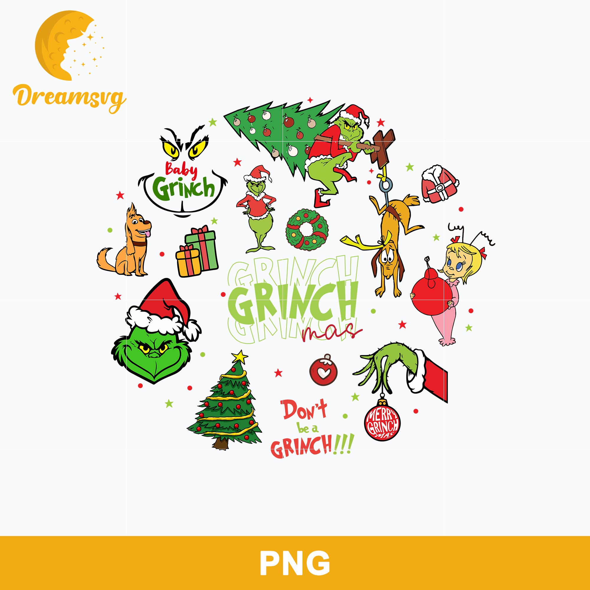Squad Grinch Bundle Christmas PNG, Grinch Christmas PNG