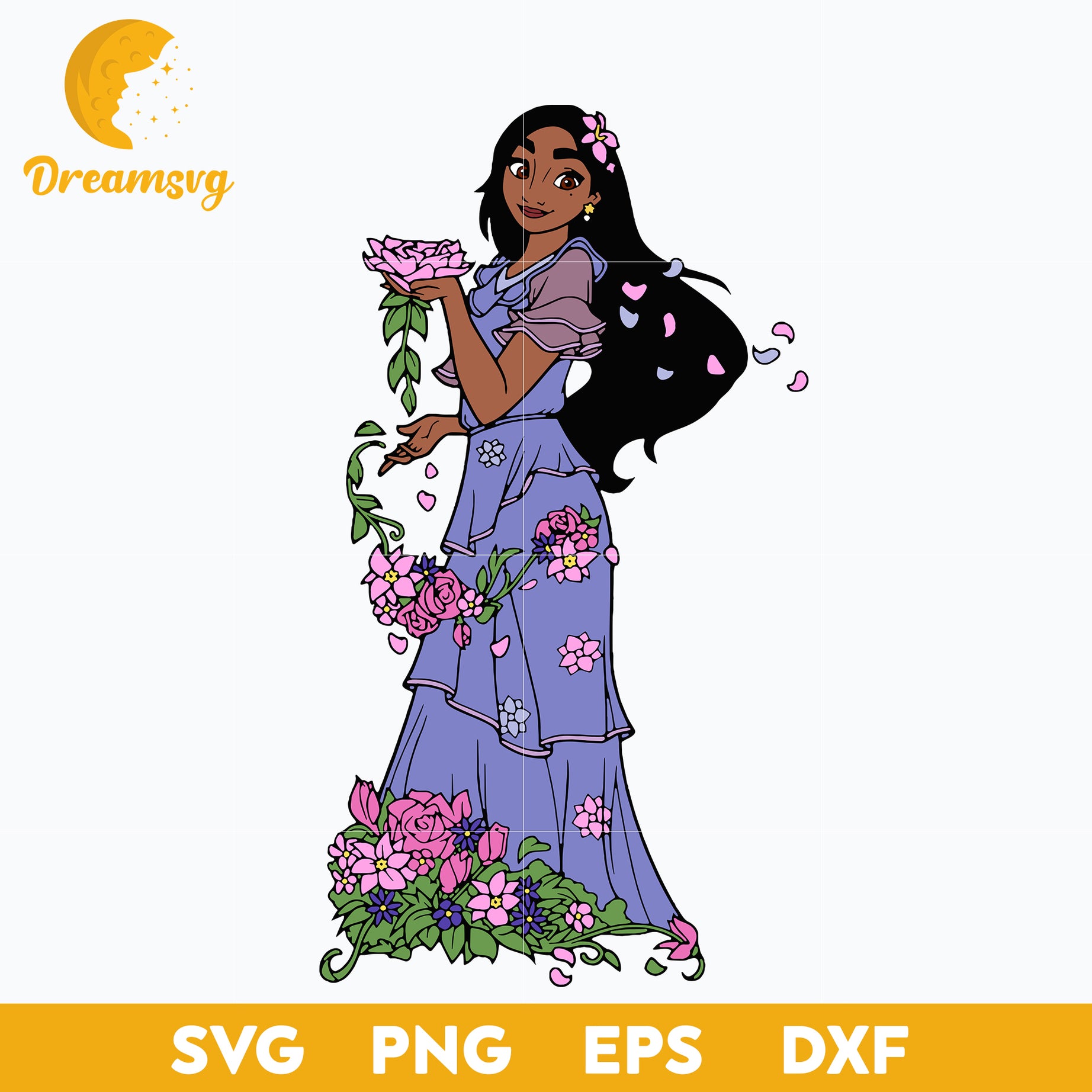 Isabela Madrigal svg, Encanto svg, Bundle Encanto svg, Birthday Party svg, Birthday svg, cut files for cricut silhouette, layered svg, cricut svg, png, dxf, eps digital file.