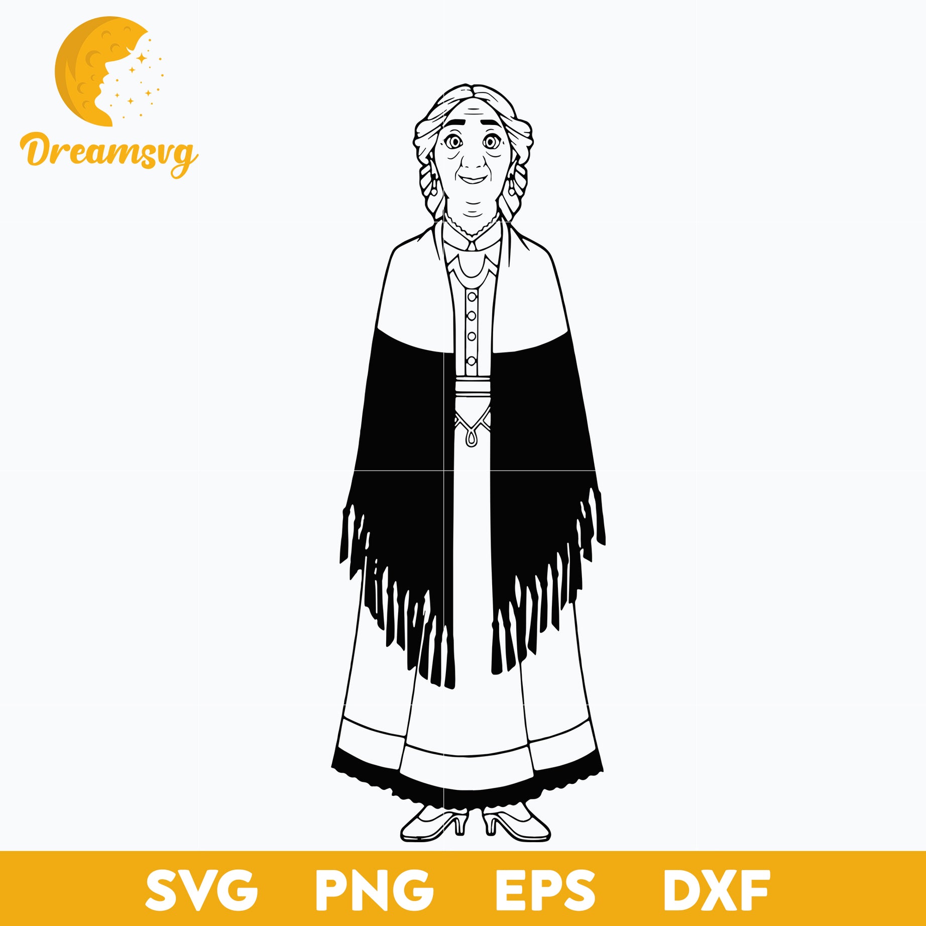 Abuela Alma Madrigal outline svg, Encanto svg, Bundle Encanto svg, Birthday Party svg, Birthday svg, cut files for cricut silhouette, layered svg, cricut svg, png, dxf, eps digital file.