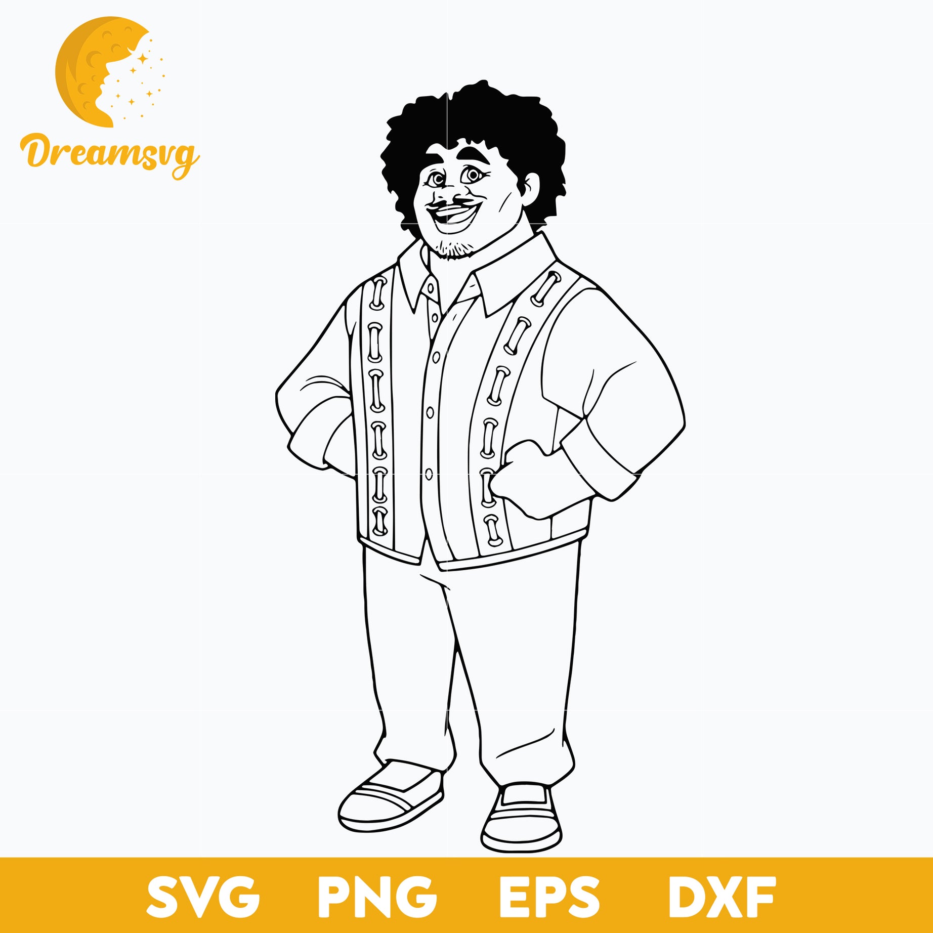 Félix Madrigal outline svg, Encanto svg, Bundle Encanto svg, Birthday Party svg, Birthday svg, cut files for cricut silhouette, layered svg, cricut svg, png, dxf, eps digital file.