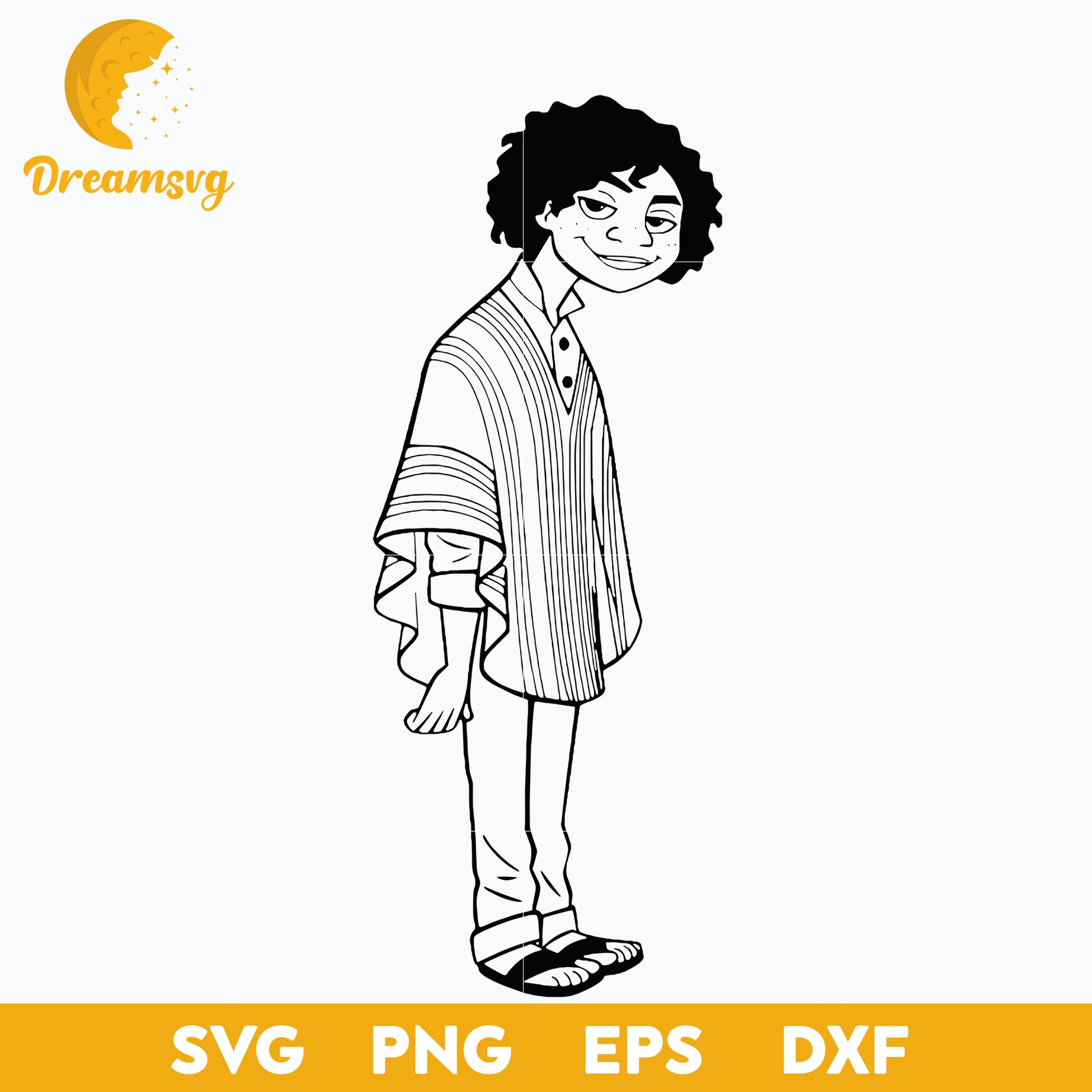 Camilo Madrigal outline svg, Bundle Encanto svg, Birthday Party svg, Birthday svg, cut files for cricut silhouette, layered svg, cricut svg, png, dxf, eps digital file.