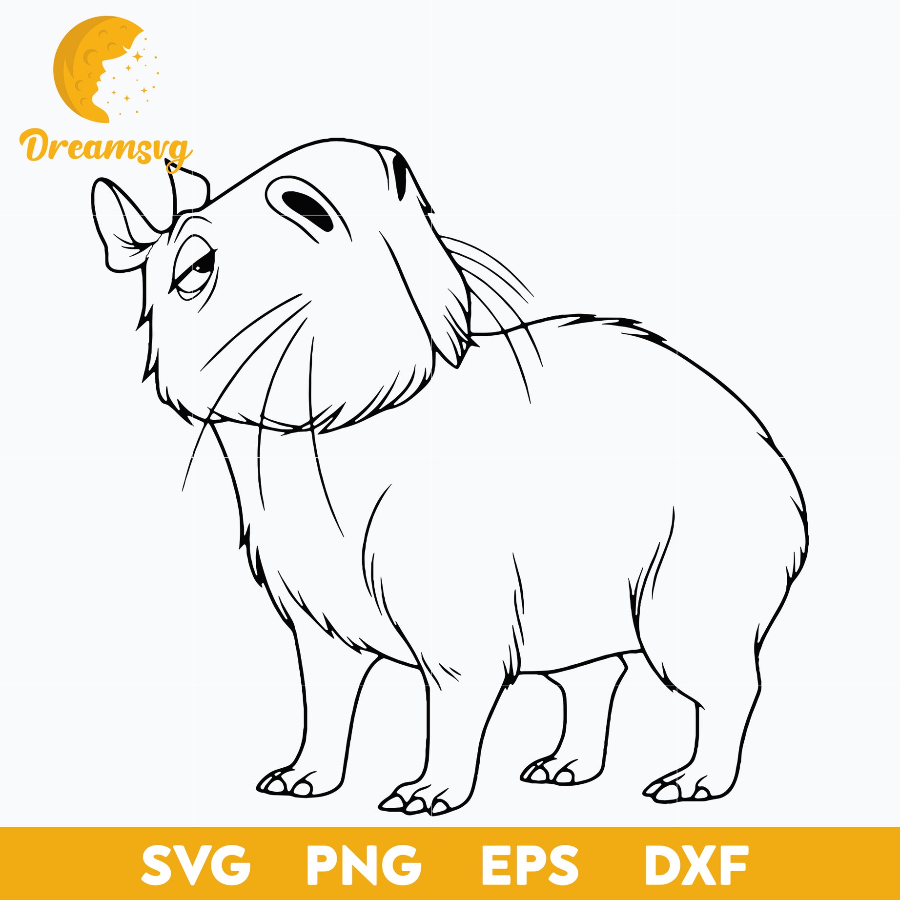 Chiguiro outline svg, Bundle Encanto svg, Birthday Party svg, Birthday svg, cut files for cricut silhouette, layered svg, cricut svg, png, dxf, eps digital file.