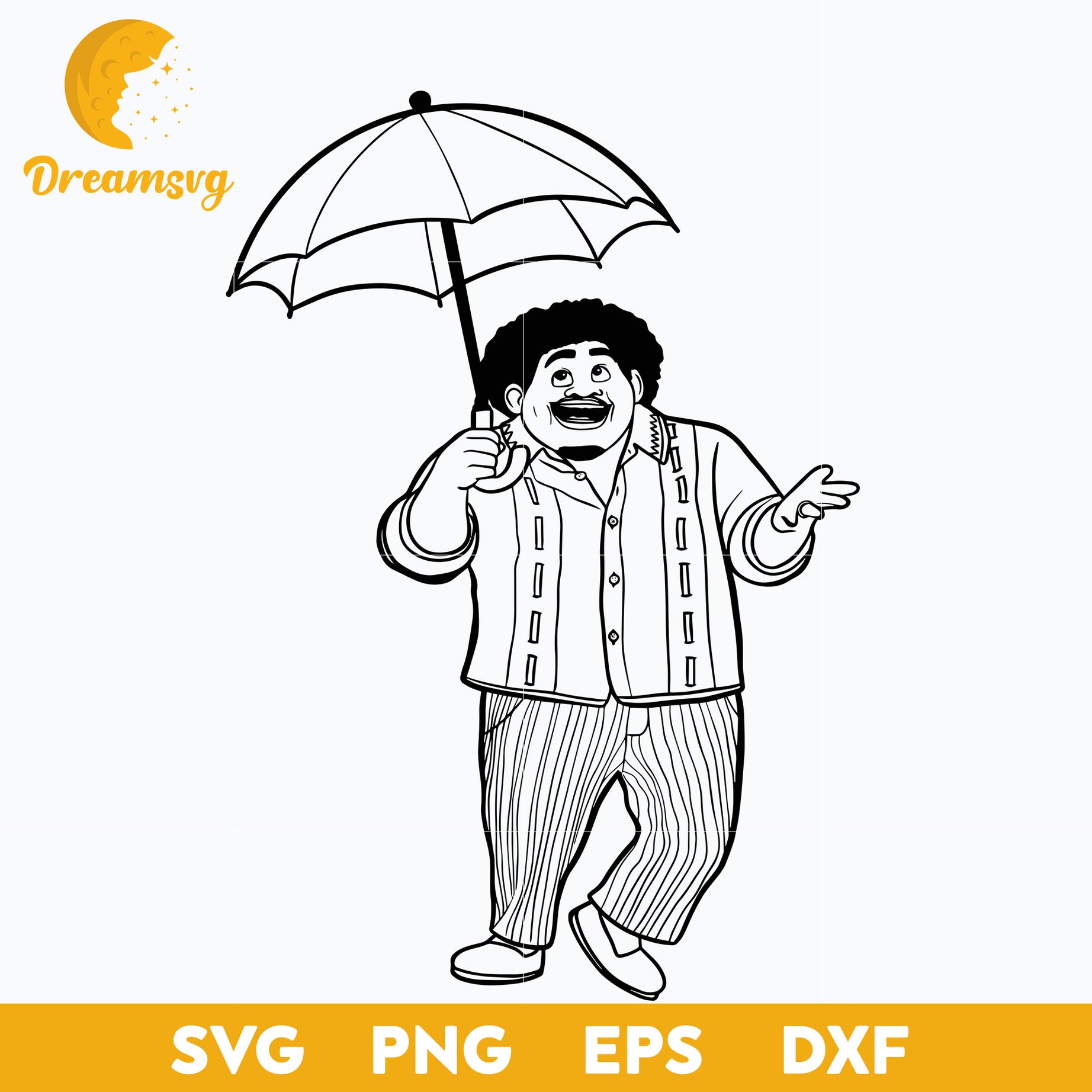 Félix Madrigal outline svg, Encanto svg, Bundle Encanto svg, Birthday Party svg, Birthday svg, cut files for cricut silhouette, layered svg, cricut svg, png, dxf, eps digital file.