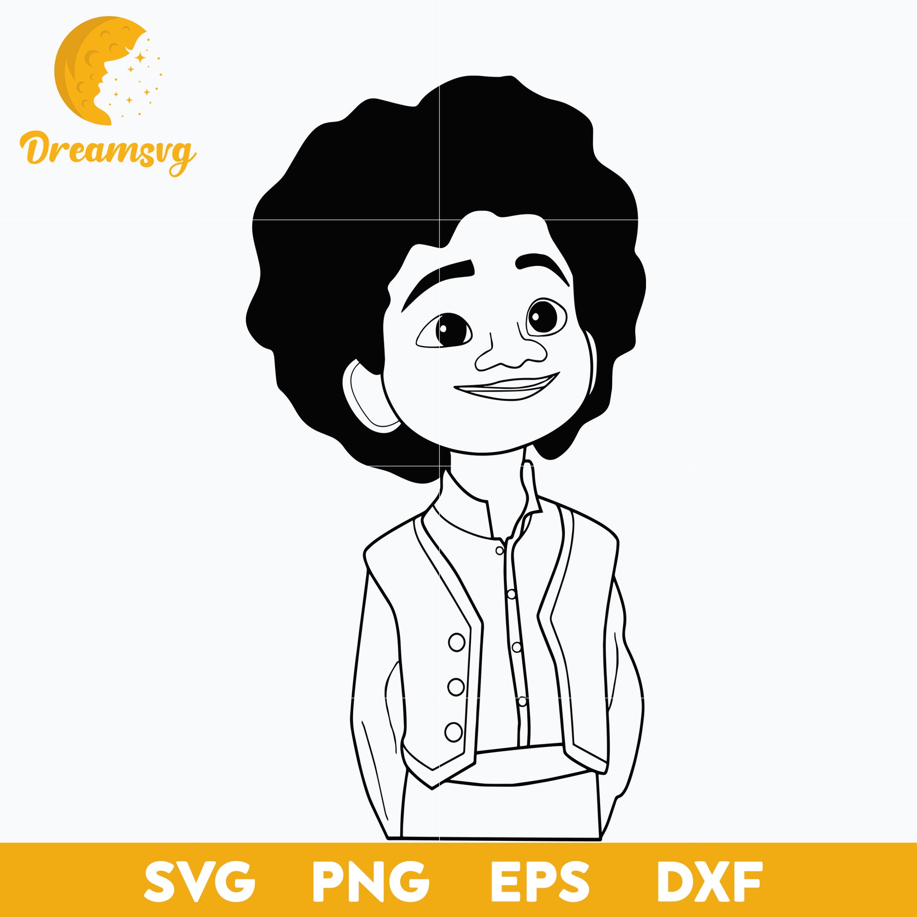 Antonio outline Svg, Encanto svg, Bundle Encanto svg, Birthday Party svg, Birthday svg, cut files for cricut silhouette, layered svg, cricut svg, png, dxf, eps digital file.