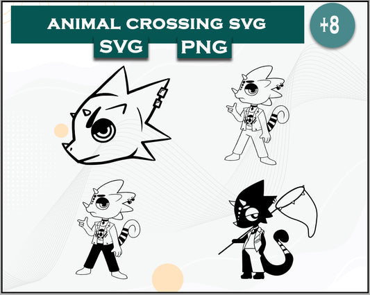 Flick Svg , Animal Crossing Svg Bundle, Animal Crossing Svg, Cartoon svg, png digital file