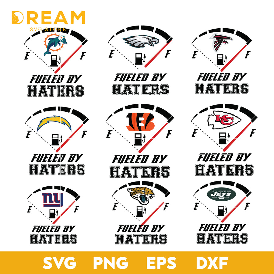 fueled by haters bundle svg, fueled by haters svg, NFL svg, png, dxf, eps digital file