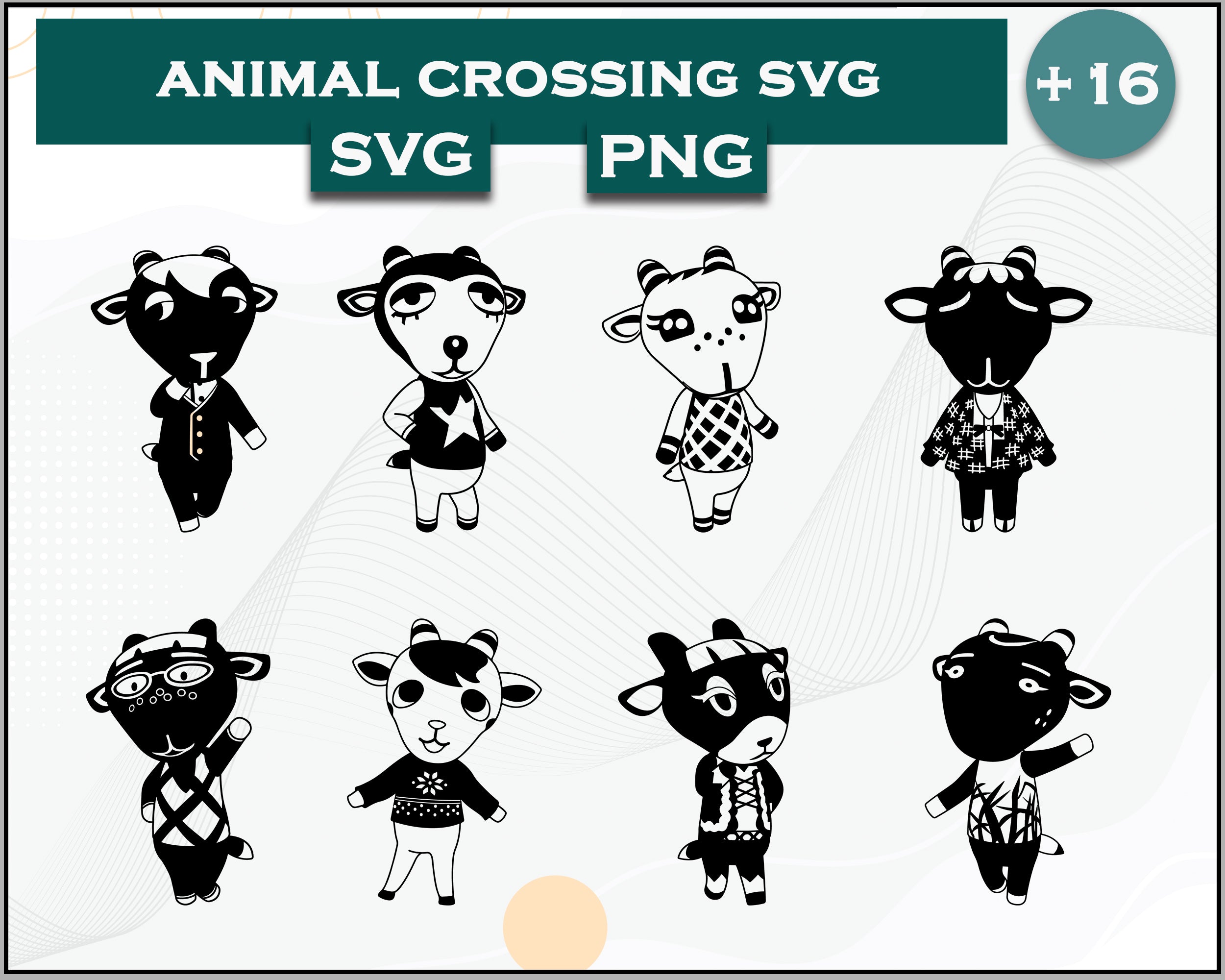 16+ Goat Svg Bundle, Animal Crossing Svg Bundle, Animal Crossing Svg, Cartoon svg, png digital file