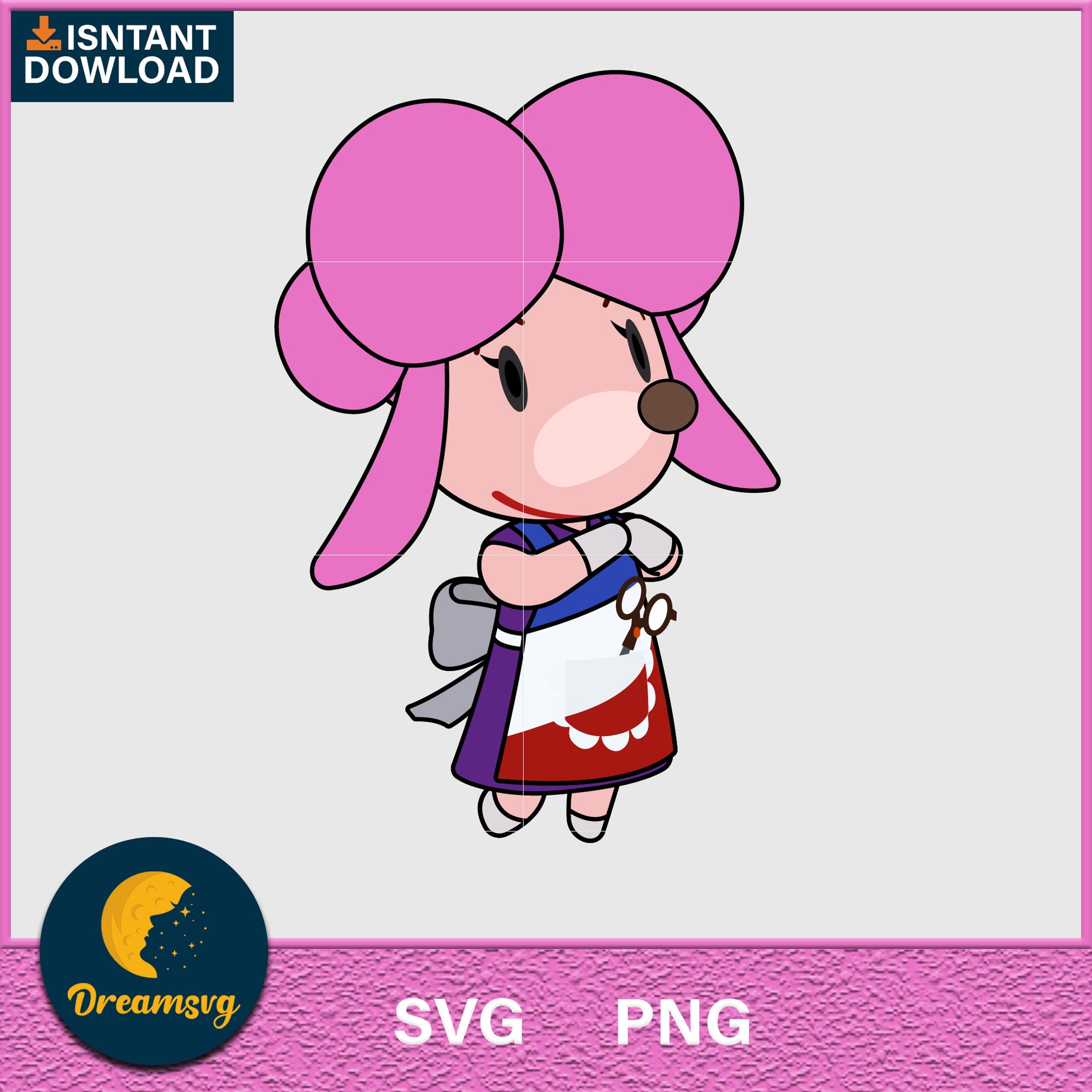 Harriet Animal Crossing Svg, Animal Crossing Svg, Animal Crossing Png, Cartoon svg, svg, png digital file