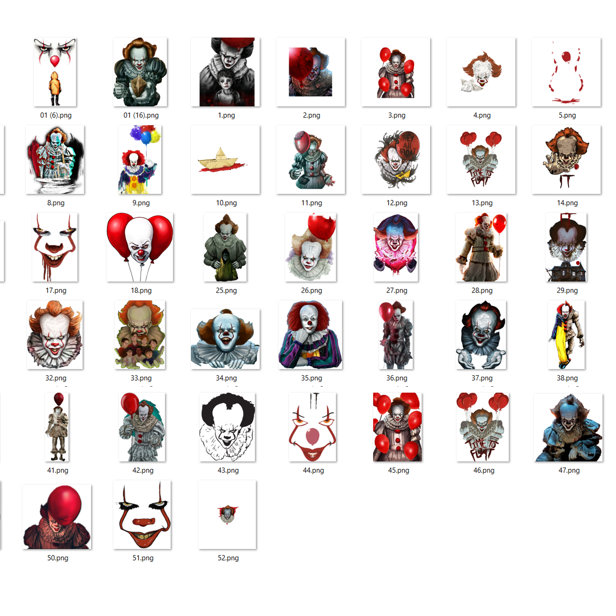 Pennywise Clown PNG Bundle, Pennywise Clown Halloween, Scary Halloween, Horror Characters, Halloween svg, png digital file.