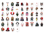 Pennywise Clown PNG Bundle, Pennywise Clown Halloween, Scary Halloween, Horror Characters, Halloween svg, png digital file.
