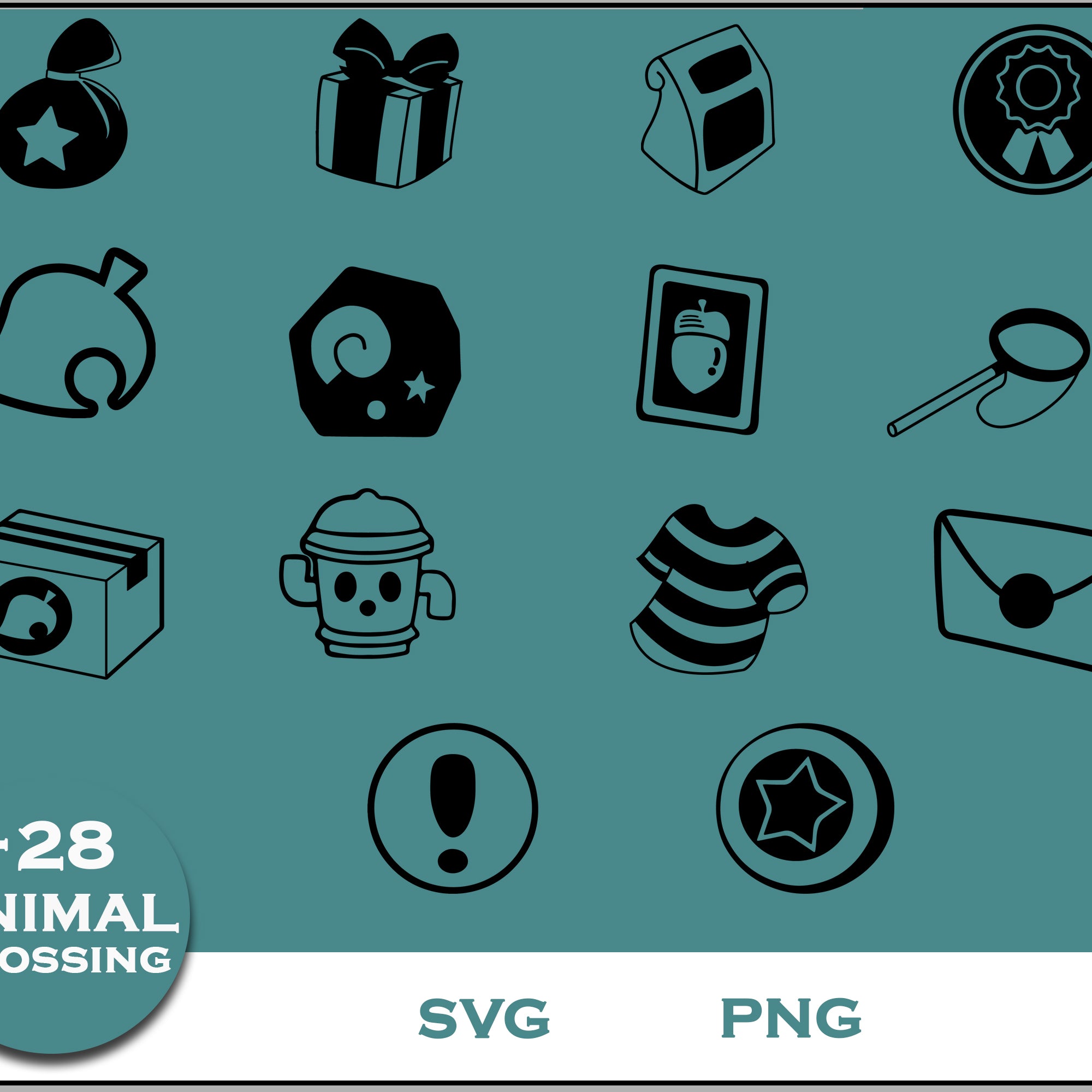 28+ Item icons Svg Bundle, Animal Crossing Svg Bundle, Animal Crossing Svg, Cartoon svg, png digital file