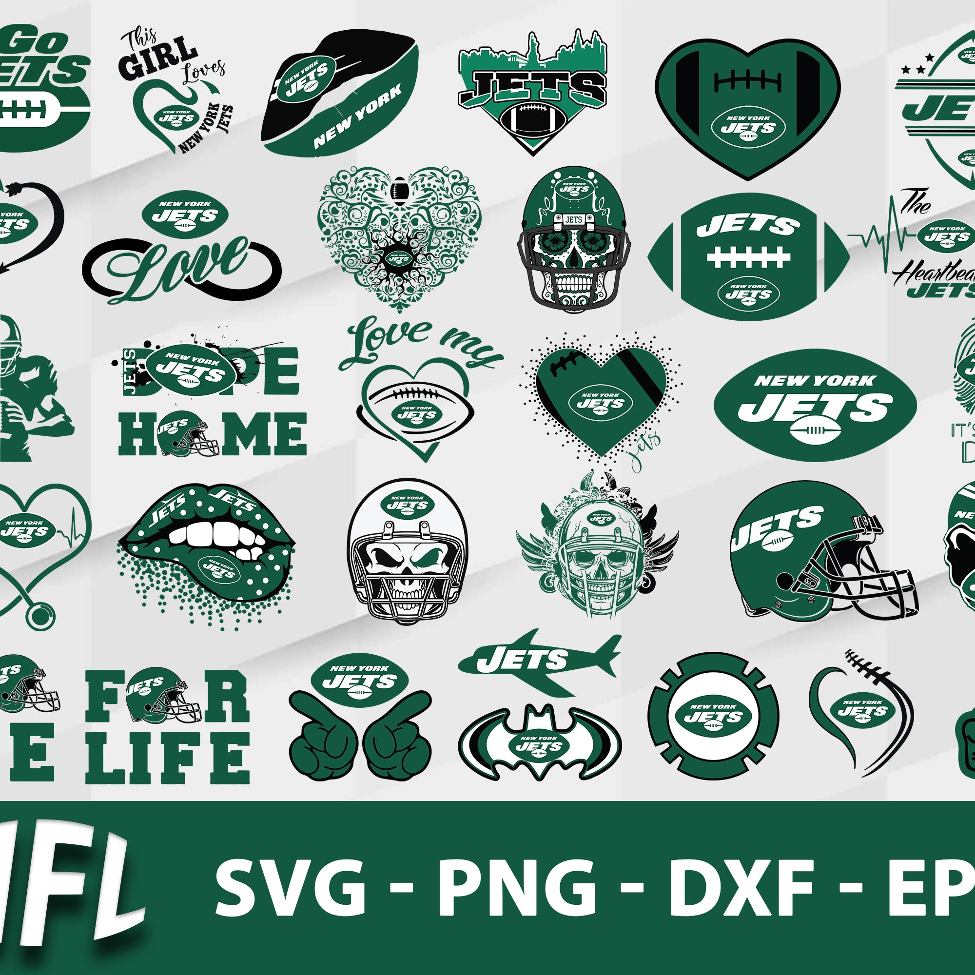 New York Jets Svg Bundle, New York Jets Svg, Sport Svg, Nfl Svg, Png, Dxf, Eps Digital File.