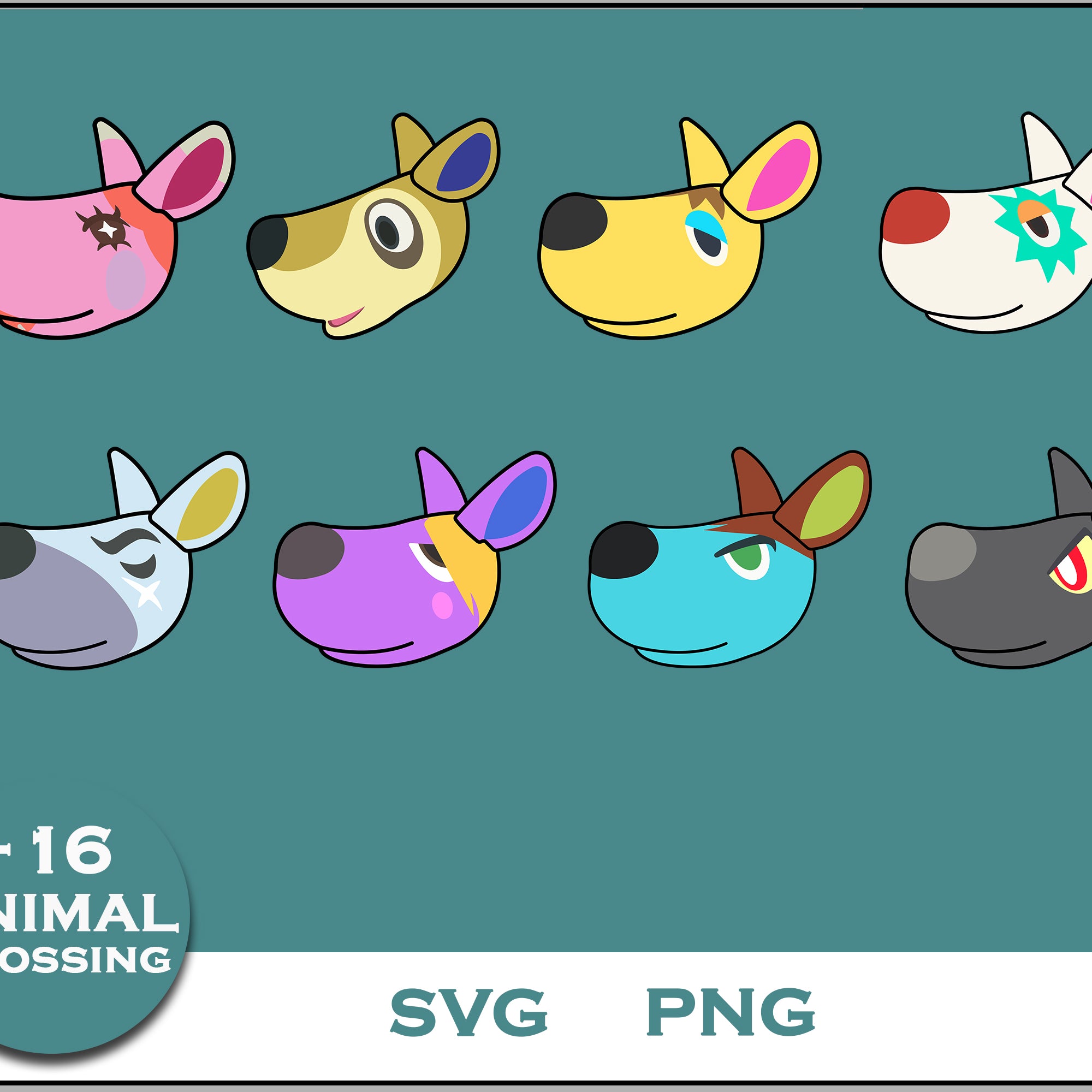 16+ Kangaroo Svg Bundle, Animal Crossing Svg Bundle, Animal Crossing Svg, Cartoon svg, png digital file