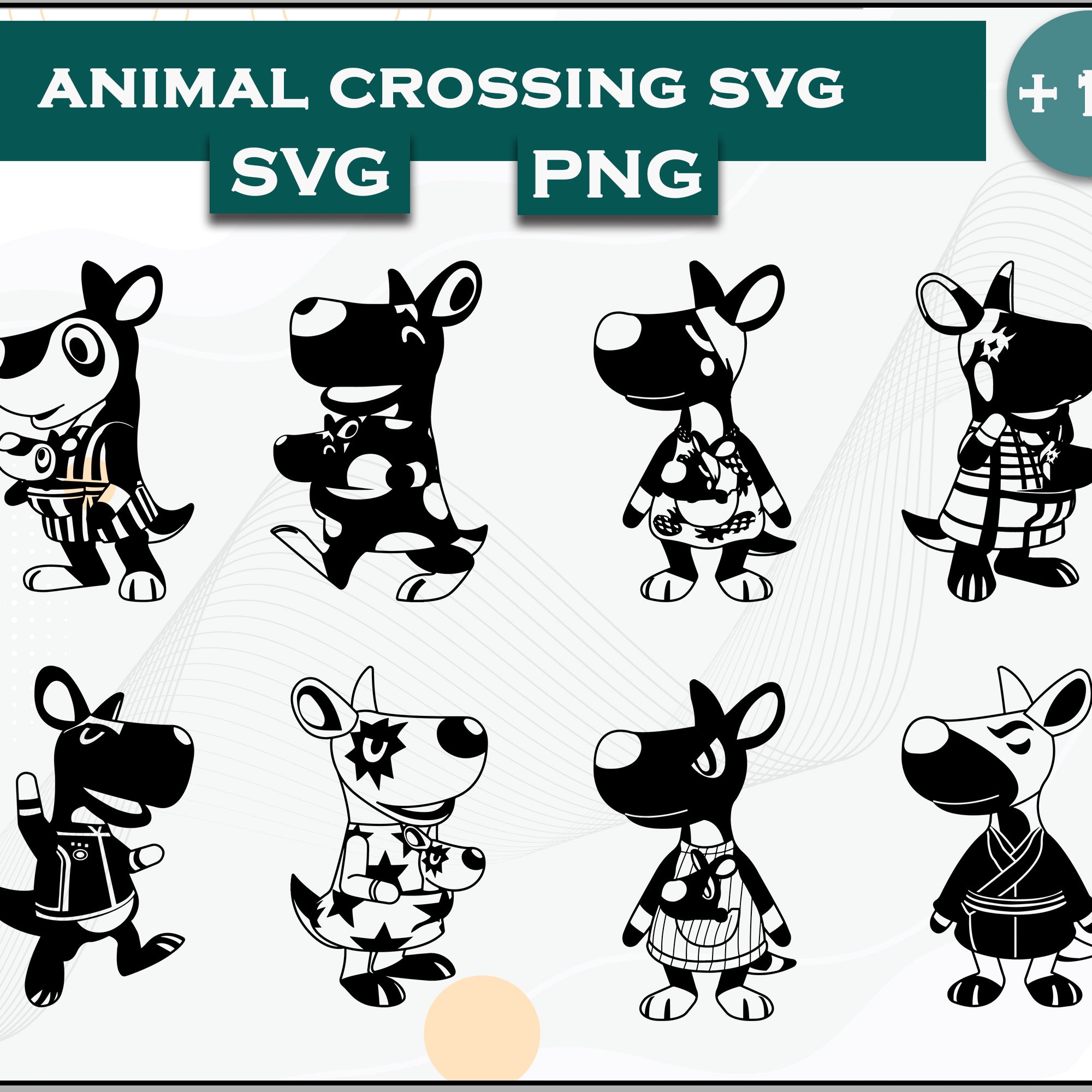 16+ Kangaroo Svg Bundle, Animal Crossing Svg Bundle, Animal Crossing Svg, Cartoon svg, png digital file