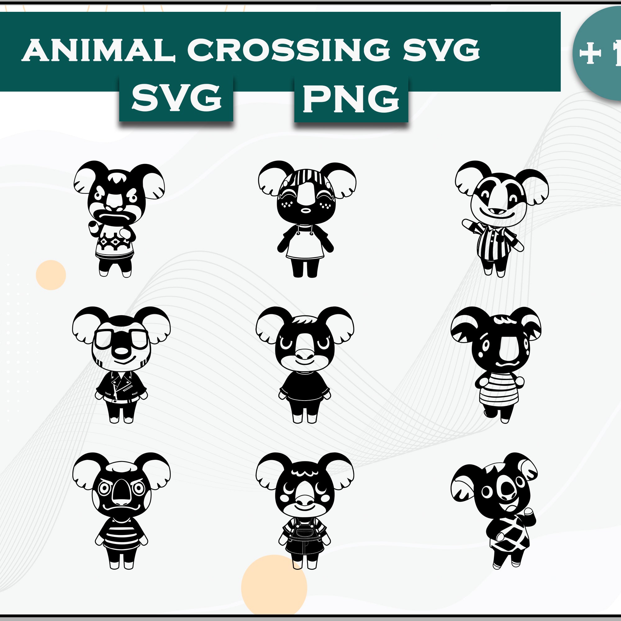 18+ Koala Svg Bundle, Animal Crossing Svg Bundle, Animal Crossing Svg, Cartoon svg, png digital file