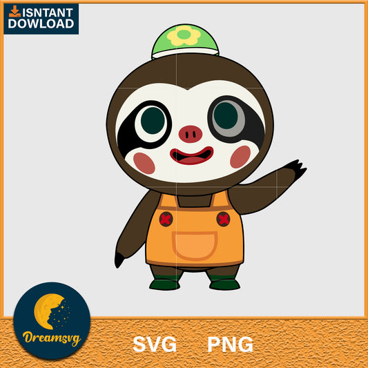 Leif Animal Crossing Svg, Animal Crossing Svg, Animal Crossing Png, Cartoon svg, svg, png digital file