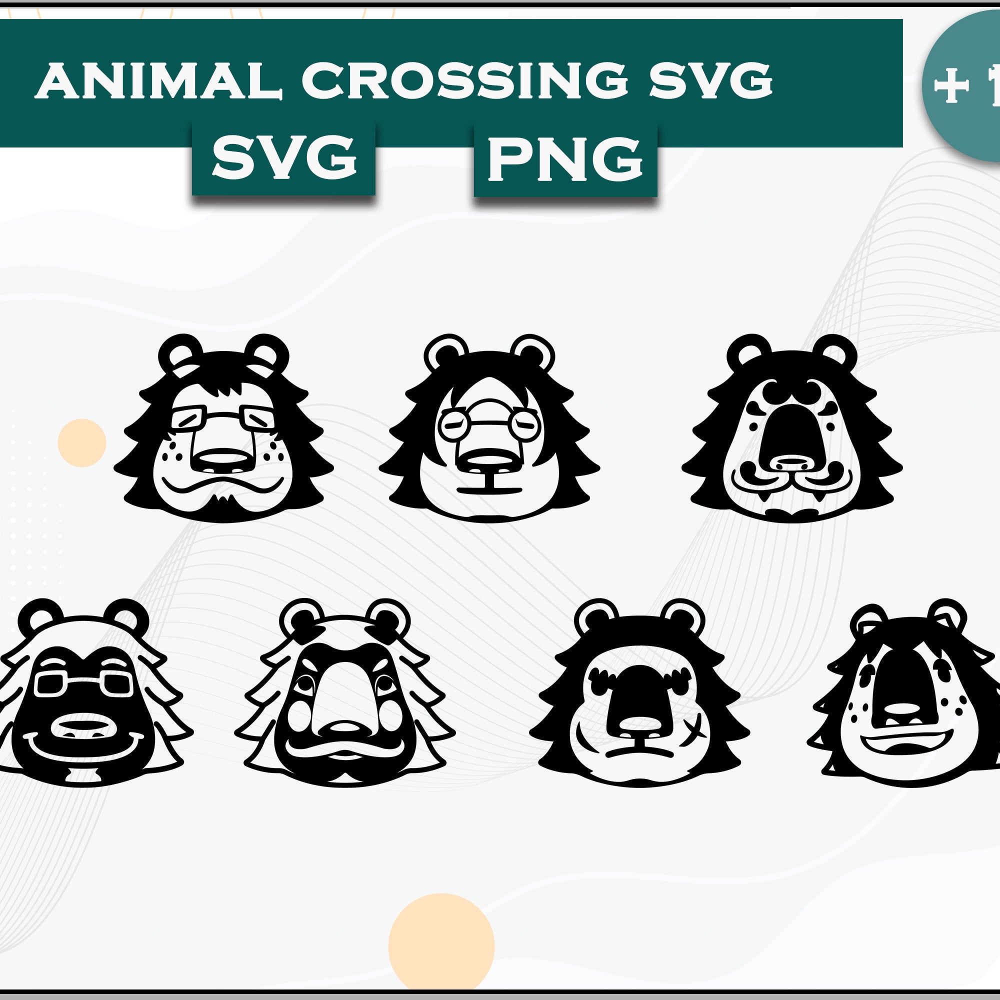 14+ Lion Svg Bundle, Animal Crossing Svg Bundle, Animal Crossing Svg, Cartoon svg, png digital file