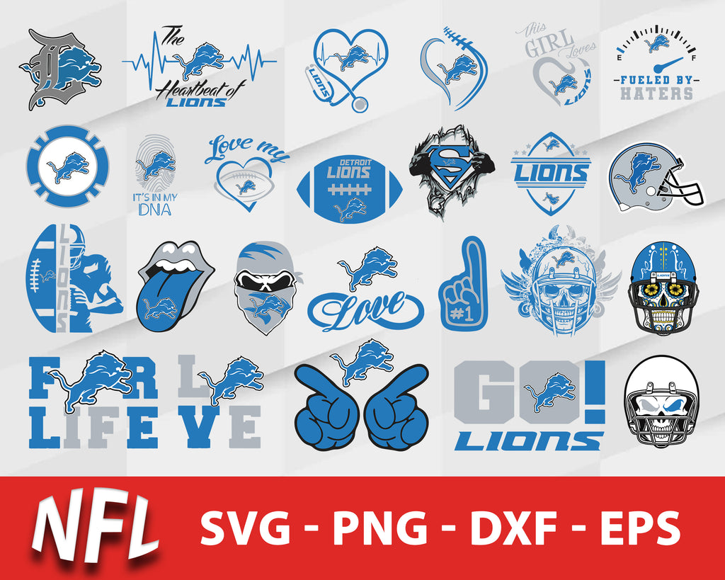 Detroit Lions Svg Bundle, Detroit Lions Svg, Sport Svg, Nfl Svg, Png,