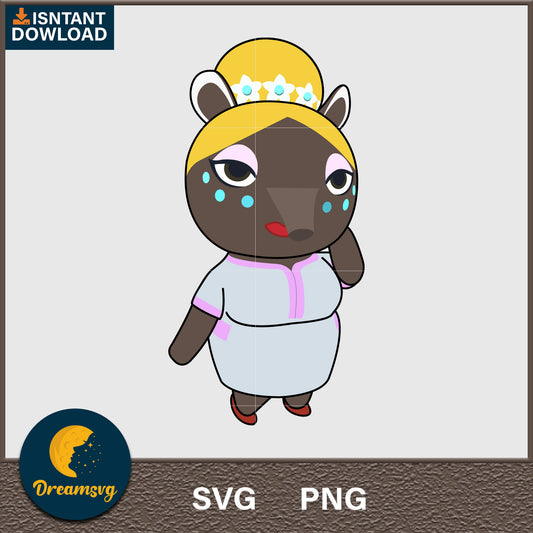 Luna Animal Crossing Svg, Animal Crossing Svg, Animal Crossing Png, Cartoon svg, svg, png digital file