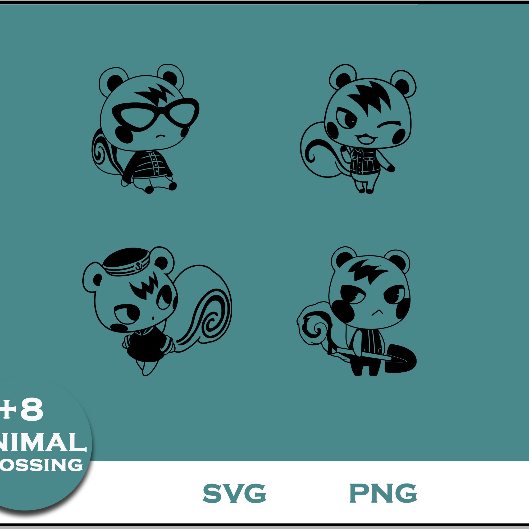 8+ Marshal Pack Svg Bundle, Animal Crossing Svg Bundle, Animal Crossing Svg, Cartoon svg, png digital file