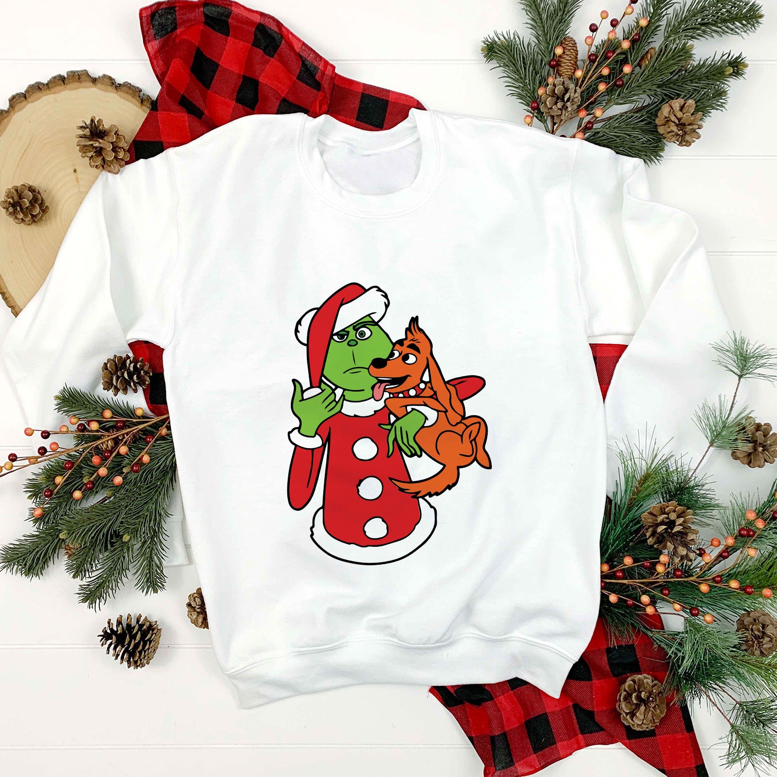 Grinch Santa Hat And Max Christmas SVG, Grinch Christmas SVG.