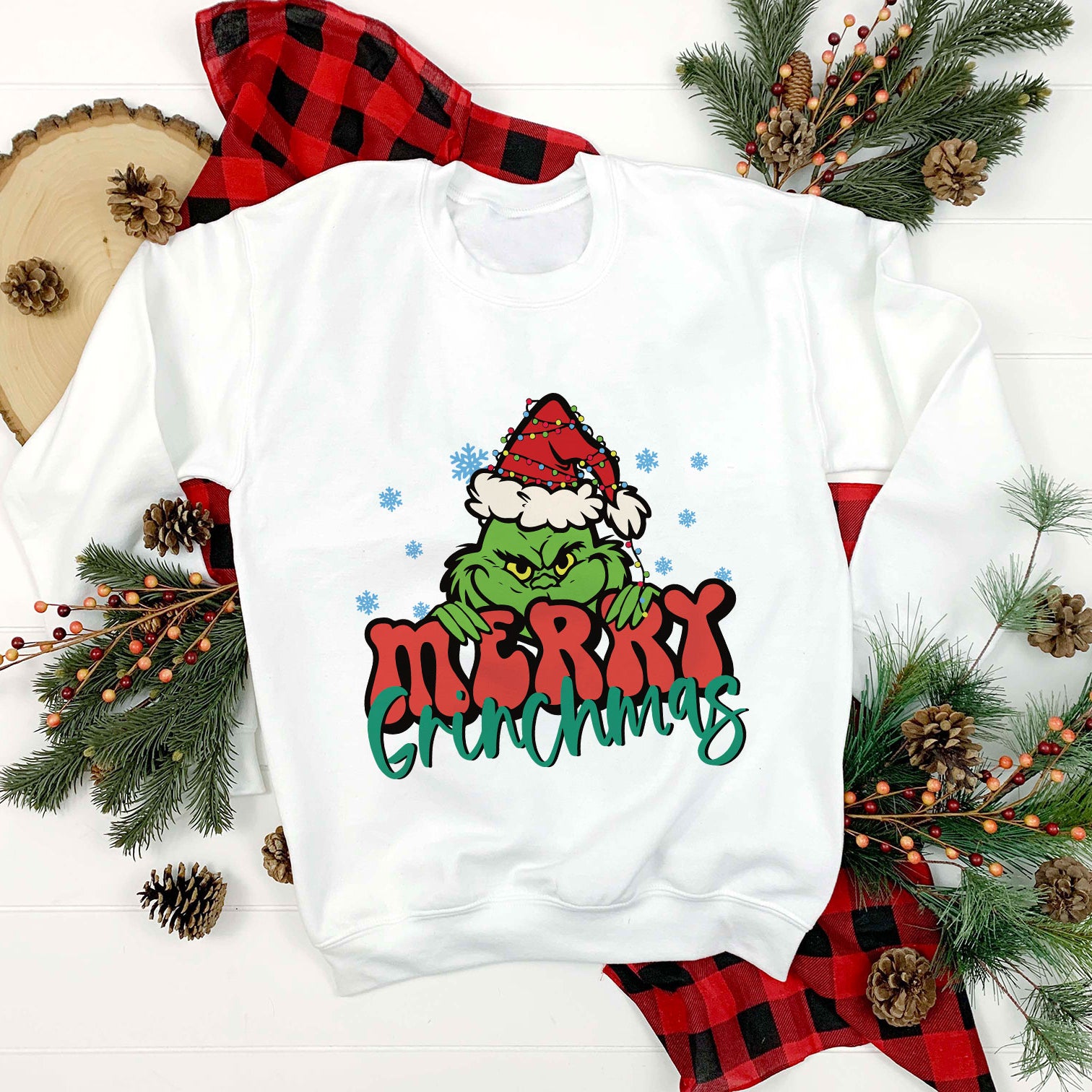 Merry Grinchmas Snowflakes Christmas SVG, Christmas SVG.