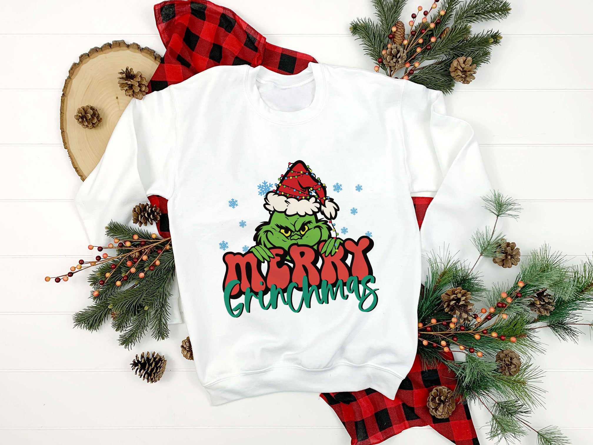 Merry Grinchmas Snowflakes Christmas SVG, Christmas SVG.