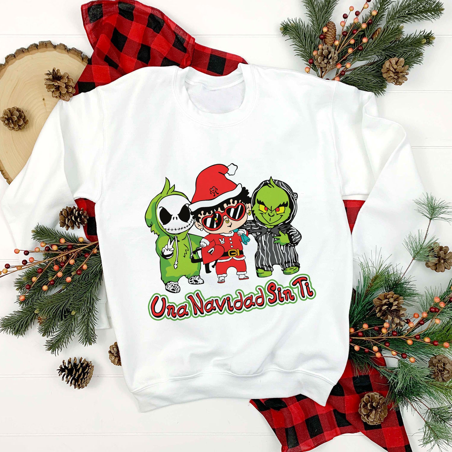 Una Navidad Sin Ti  Christmas SVG, Jack Bad Bunny Grinch Christmas SVG.
