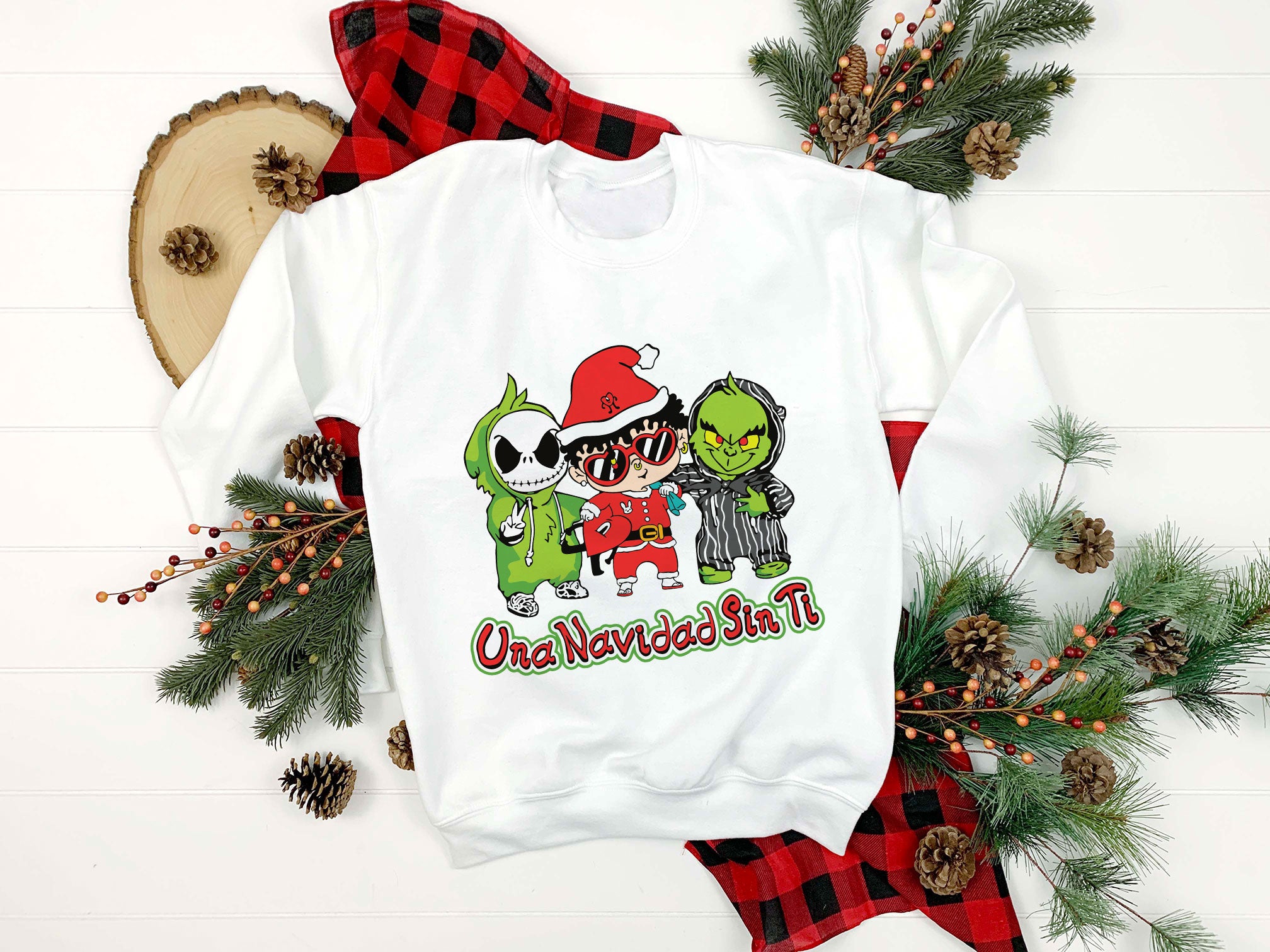 Una Navidad Sin Ti  Christmas SVG, Jack Bad Bunny Grinch Christmas SVG.