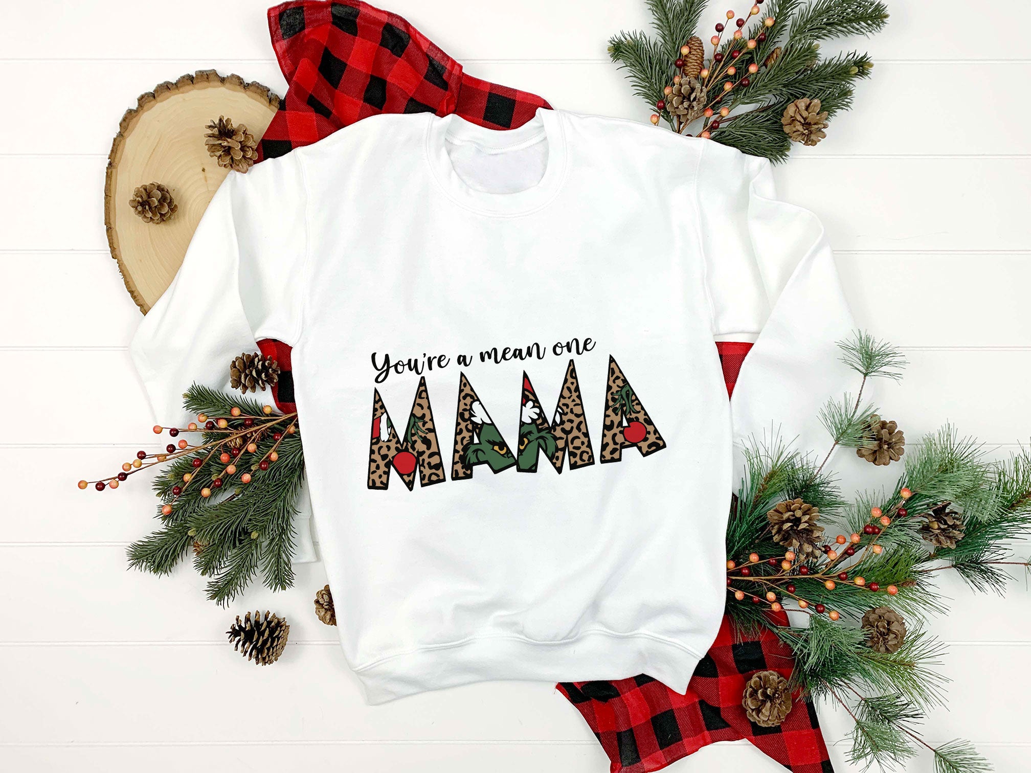 MAMA You're A Mean One Christmas SVG, Grinch Christmas SVG.