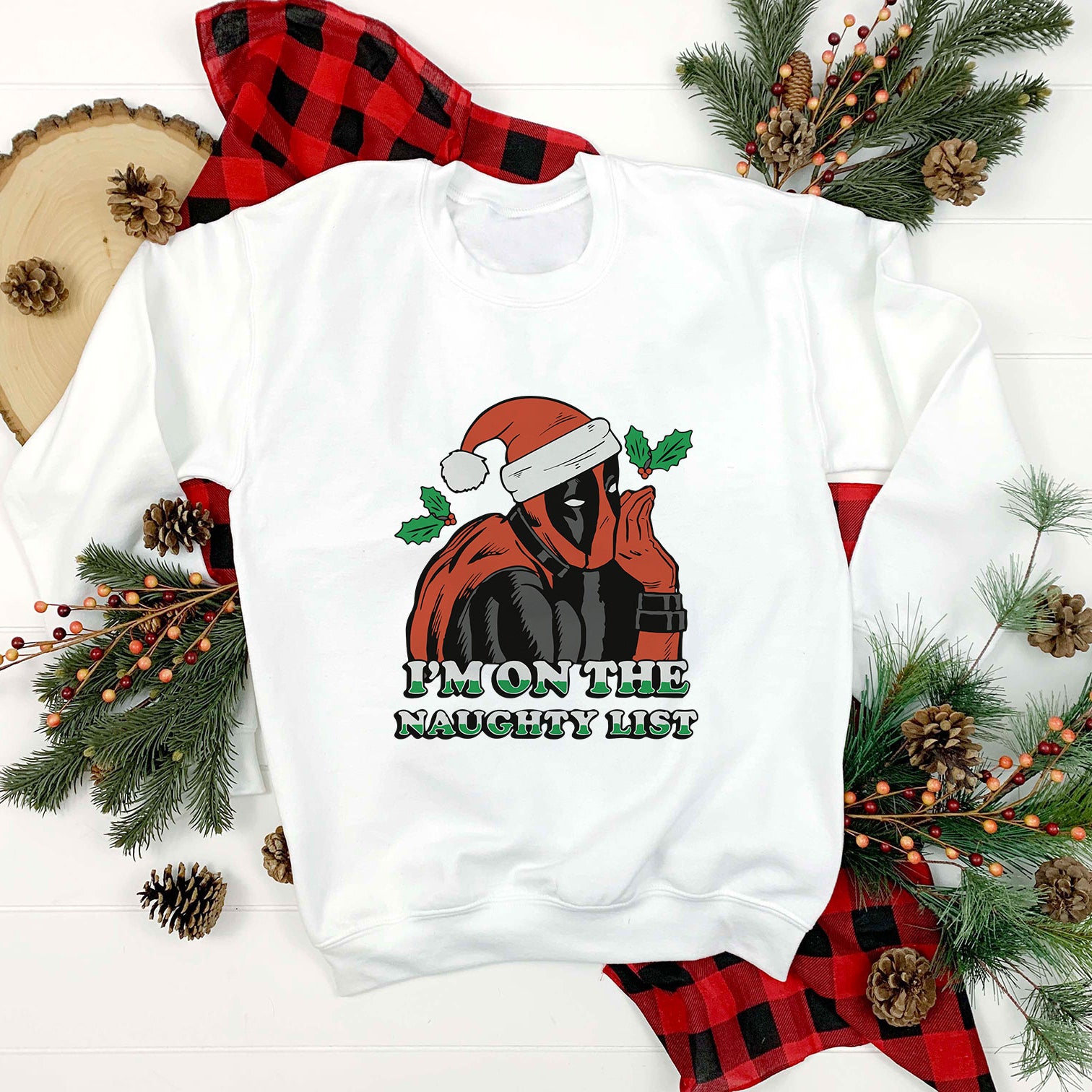 I'm On The Naughty List SVG, Deadpool Christmas SVG PNG DXF EPS File.