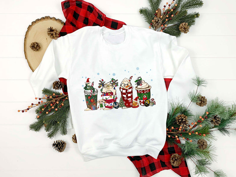 Snowman Christmas Coffee Cups PNG, Christmas PNG File.