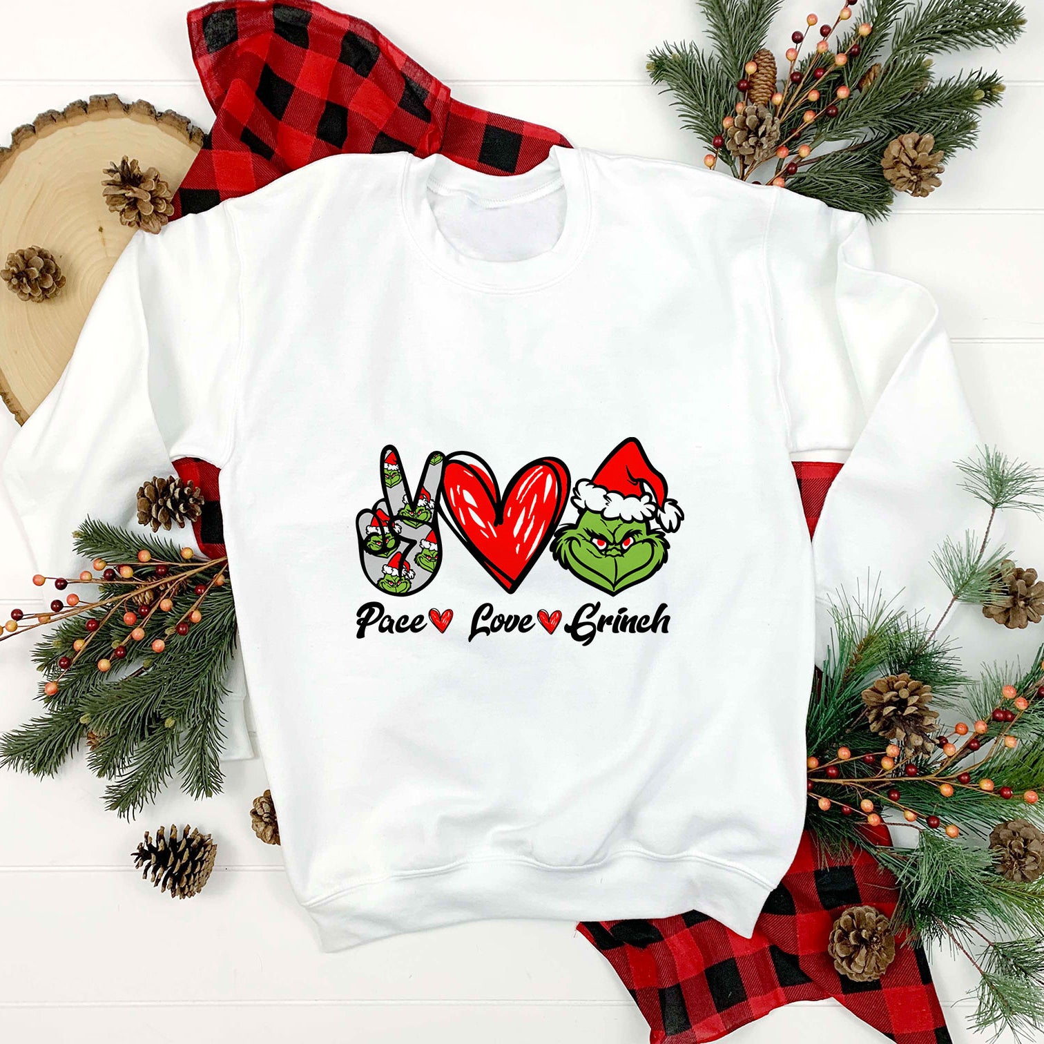 Peace Love Grinch Christmas SVG, Peace Love Santa Grinch SVG, Christmas SVG.