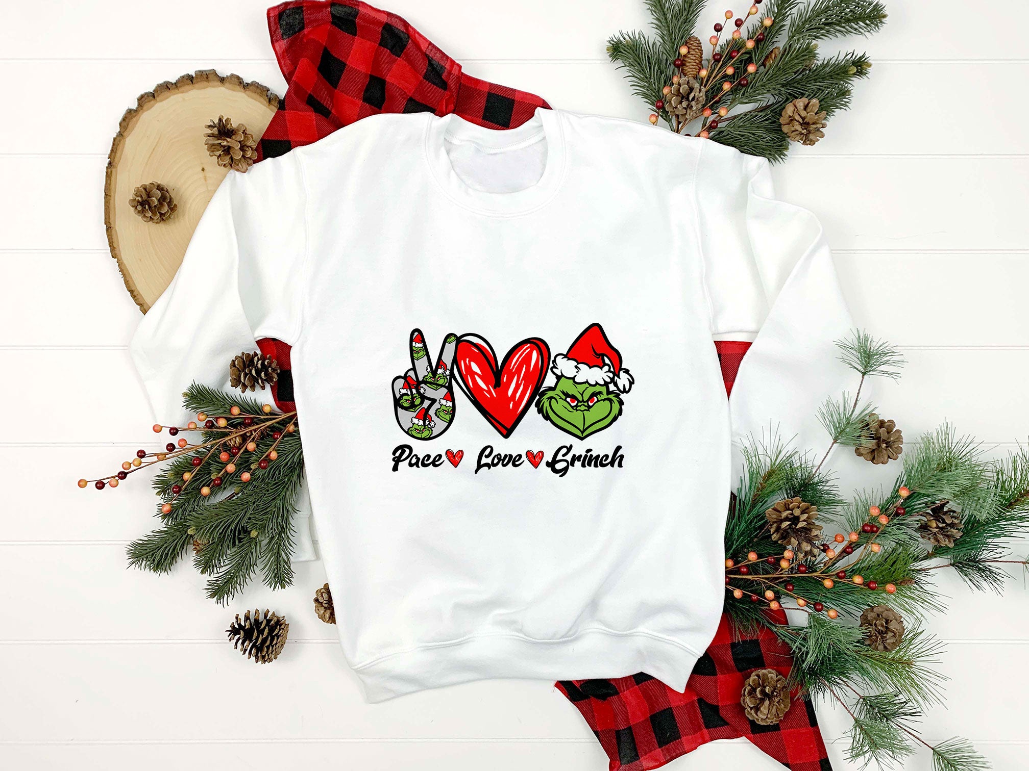 Peace Love Grinch Christmas SVG, Peace Love Santa Grinch SVG, Christmas SVG.