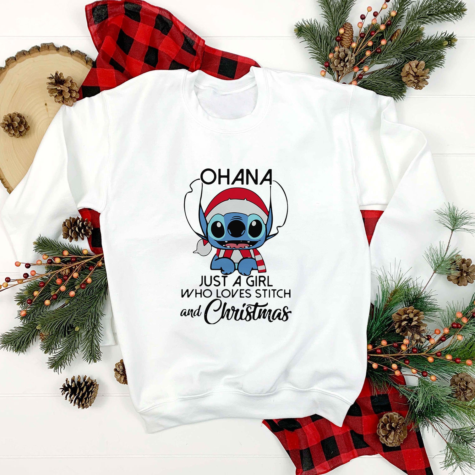 OHANA Just A Girl Who Loves Stitch And Christmas SVG, Christmas SVG.