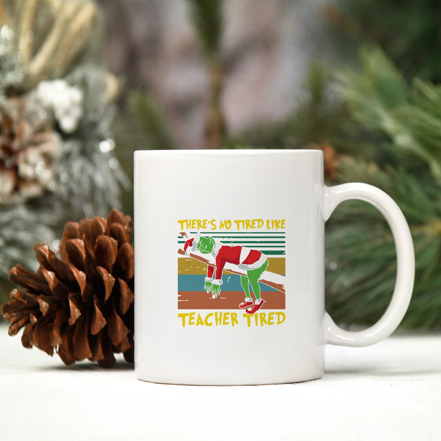 There's No Tired Like Teacher Tired SVG, Christmas SVG PNG DXF EPS File.