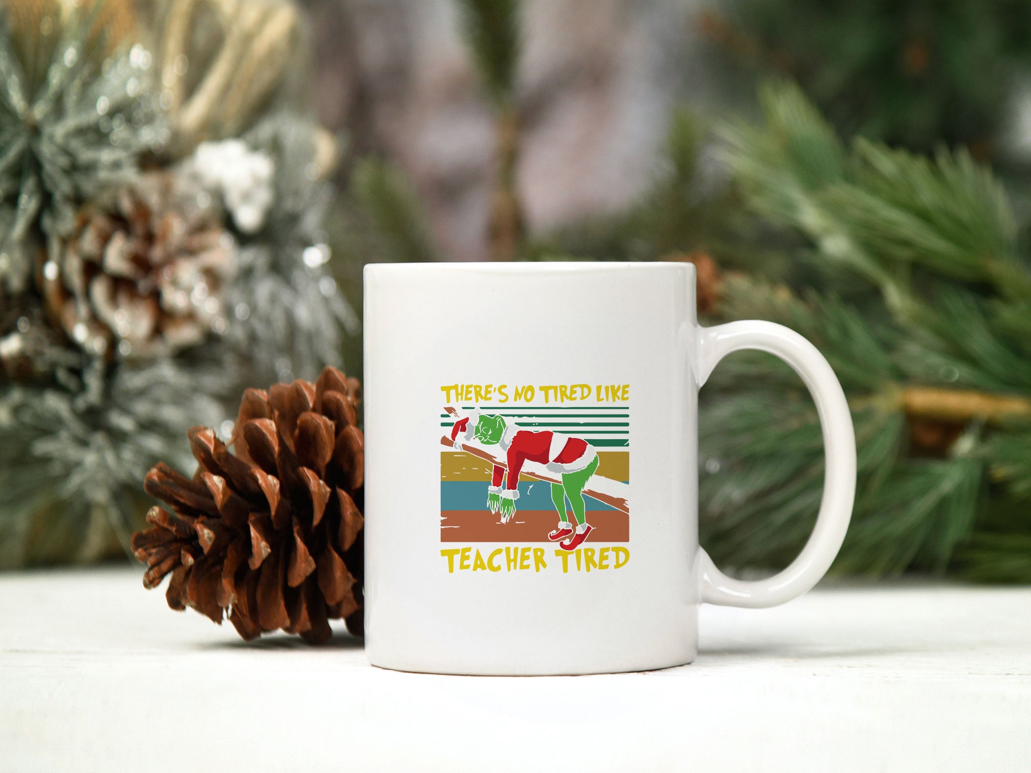 There's No Tired Like Teacher Tired SVG, Christmas SVG PNG DXF EPS File.