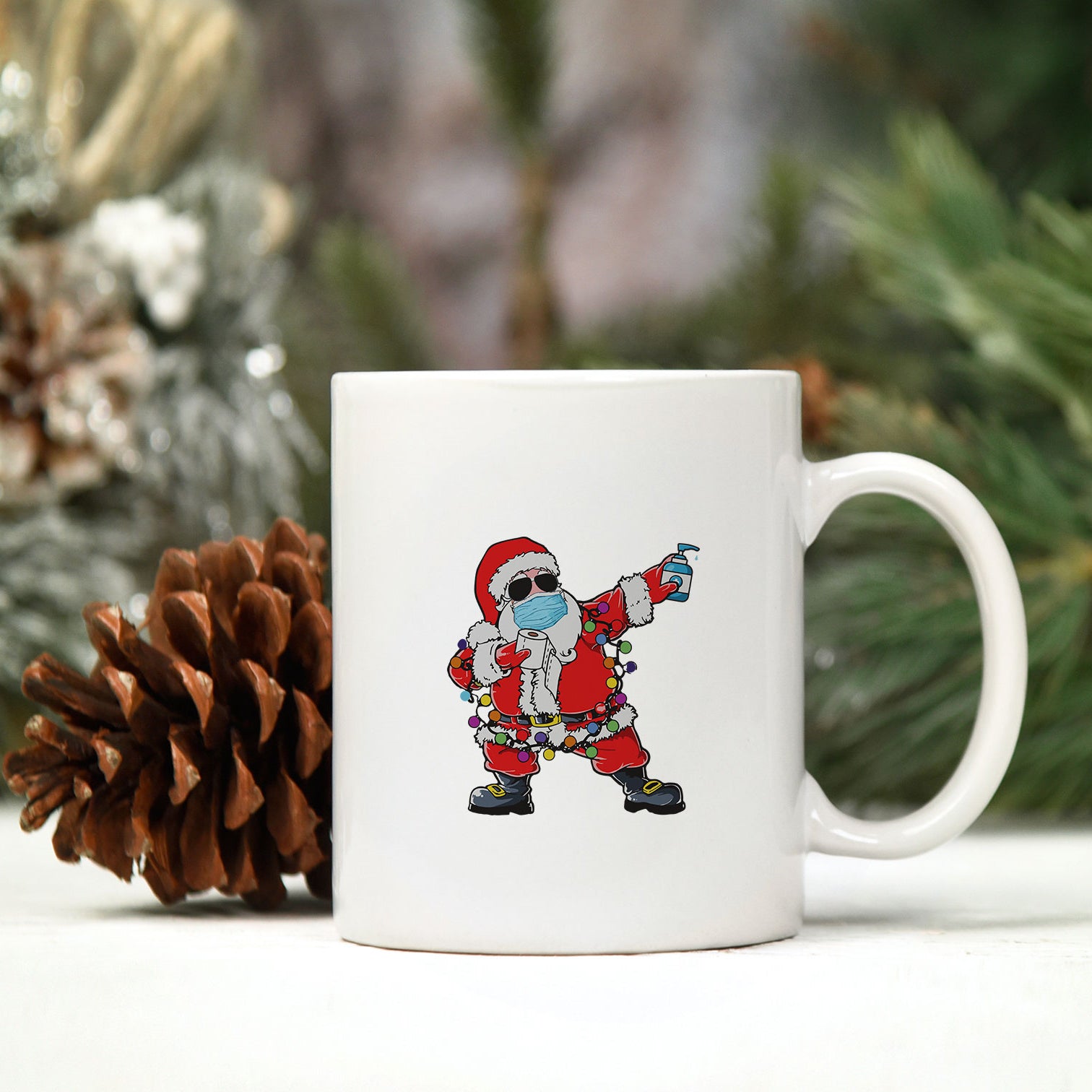 Santa Claus Lights Christmas SVG, Christmas SVG PNG DXF EPS File.