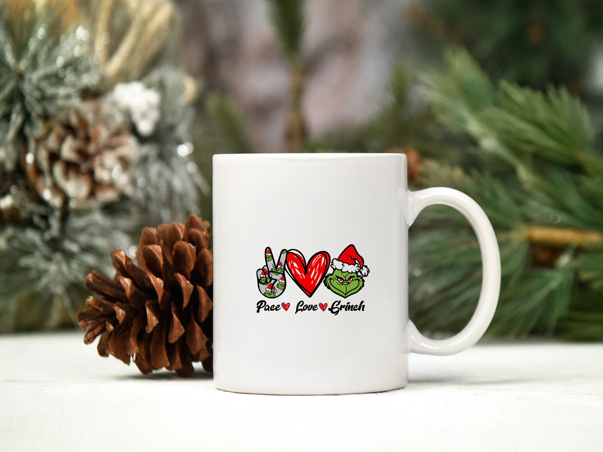 Peace Love Grinch Christmas SVG, Peace Love Santa Grinch SVG, Christmas SVG.